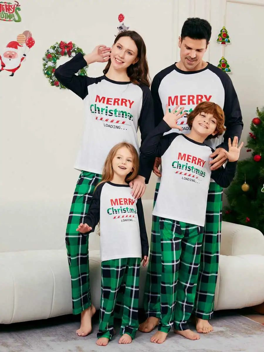 Printed Christmas Matching Family Pajamas Set - Cozy Holiday Pjs for Family Photos & Festive Sleepwear (Style #24531) | Perfect for Christmas Morning, Family Gatherings & Holiday Card Pictures