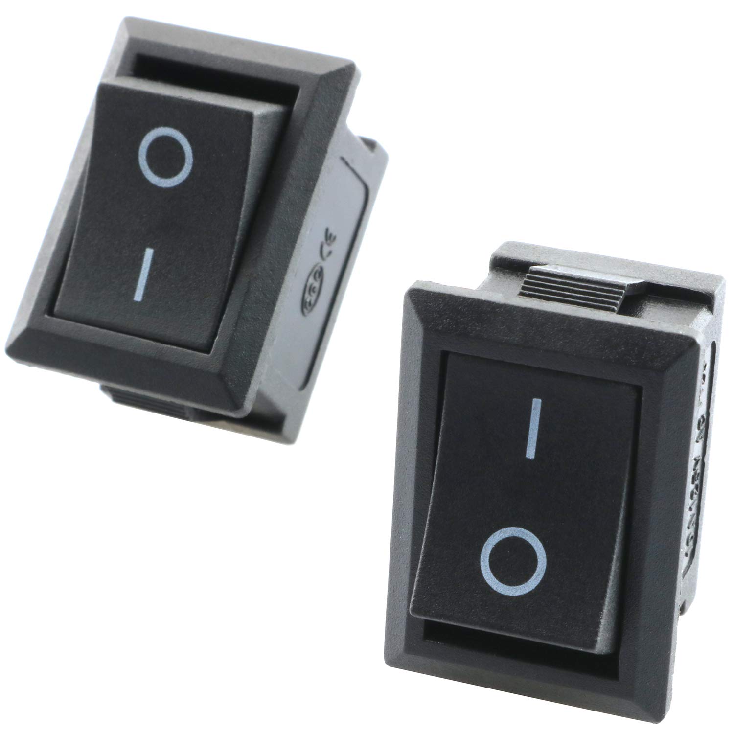20-Pack 2 Pin Boat Rocker Power Switch Mini Black Toggle Switch ON/Off 2 Position for Home Appliances, Automotive, Marine & DIY Electronics Projects - Perfect for Cars, Boats, Household Devices and Electrical Repairs