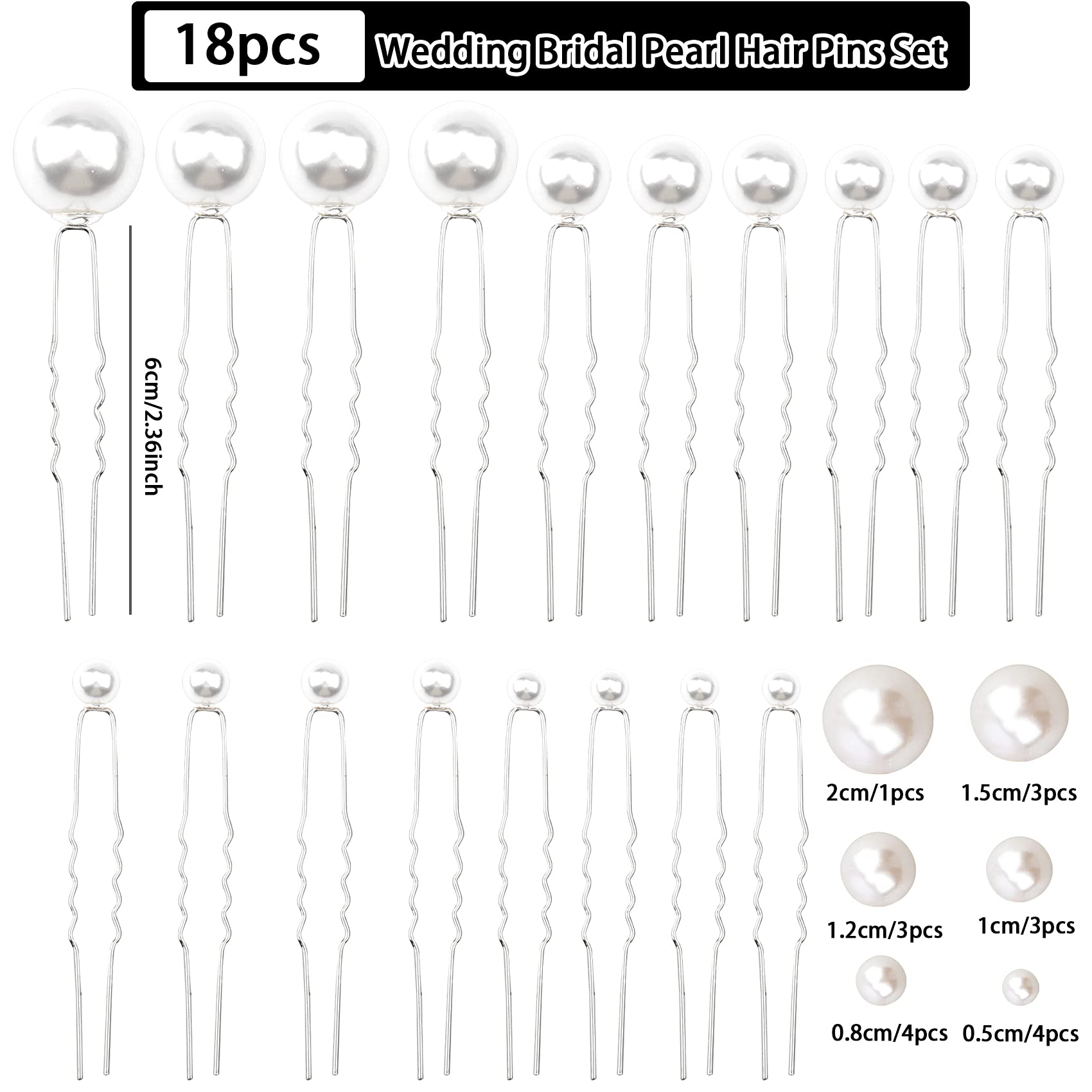 30Pcs Elegant Pearl Rhinestone Hair Pins for Wedding Brides & Bridesmaids - Silver Hair Accessories for Updos, Bun & Special Occasions - Perfect for Bridal Shower, Prom & Formal Events