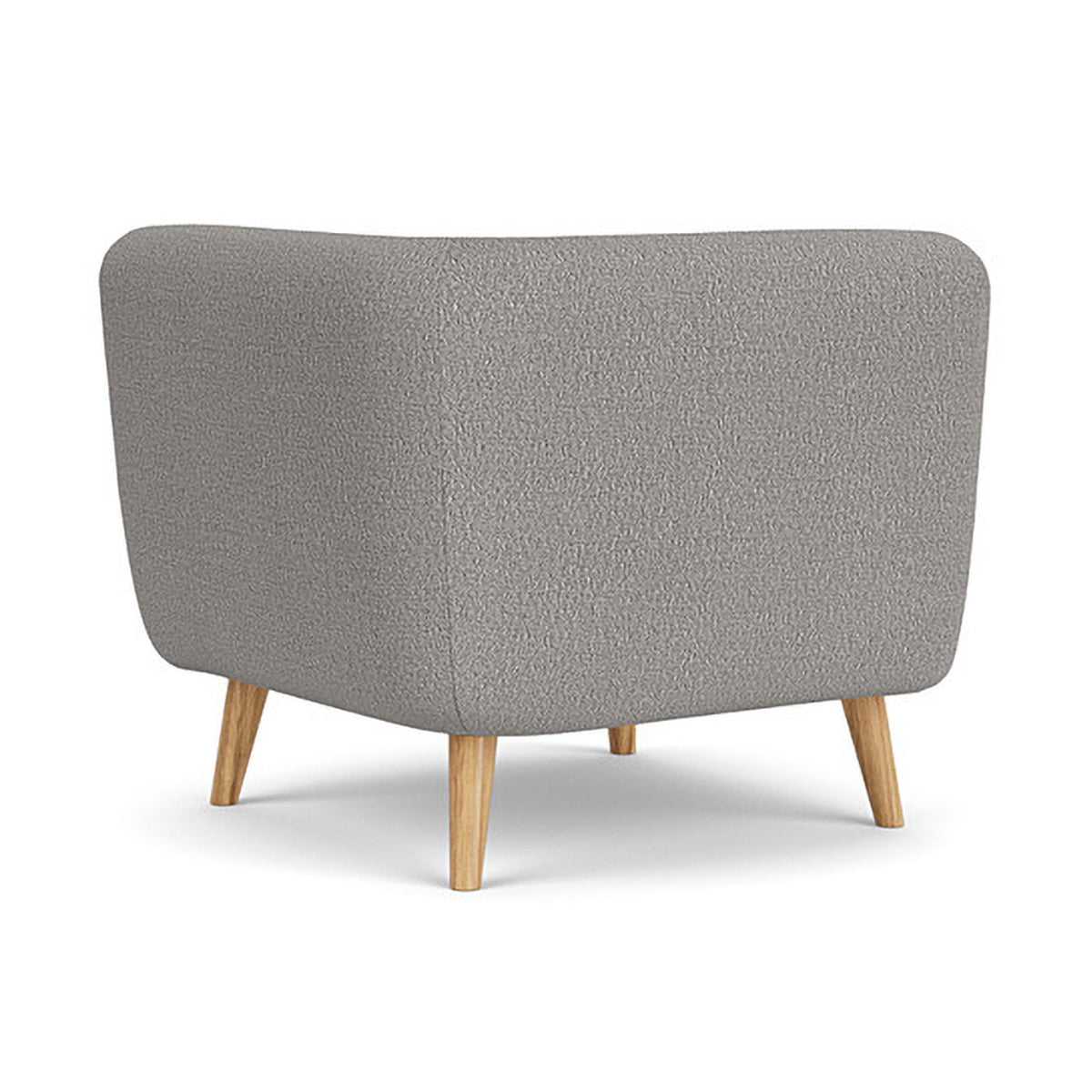 Alfred Boucle Left 1 Seater Modular Sofa - Modern Accent Chair for Living Room, Bedroom & Office - Comfortable Small Space Furniture