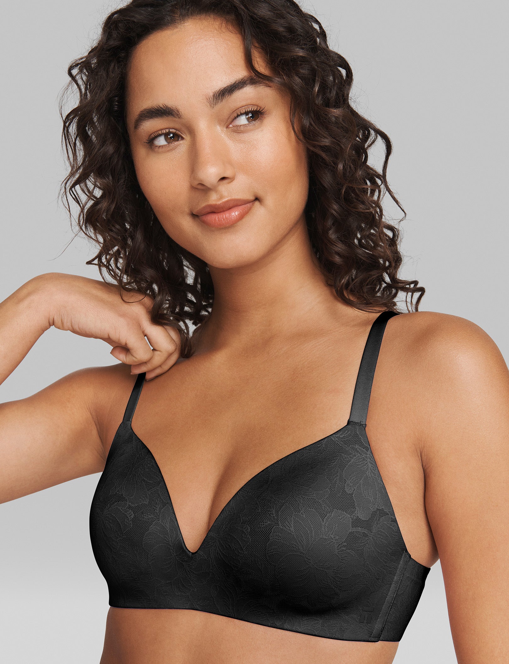 Second Skin Comfort Lace Lightly Lined Wireless Bra - Seamless Support for Everyday Wear, Yoga & Lounge