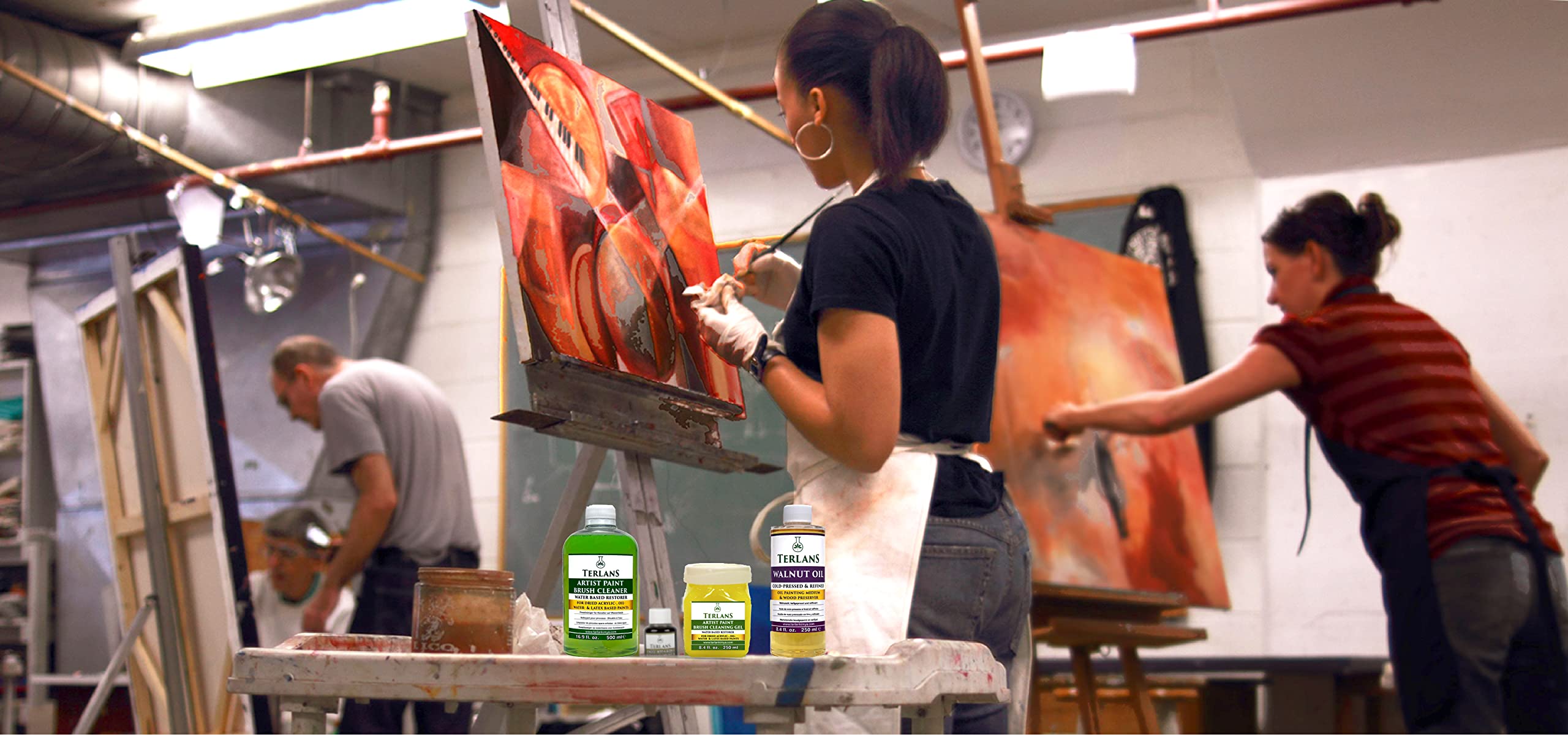 TERLANS Refined Linseed Oil 3.38 Fl Oz (100ml) - Natural Oil Paint Thinner & Wood Preserver for Oil Painting, Wood Finishing & Furniture Restoration | Perfect for Artists, Woodworkers & DIY Home Projects