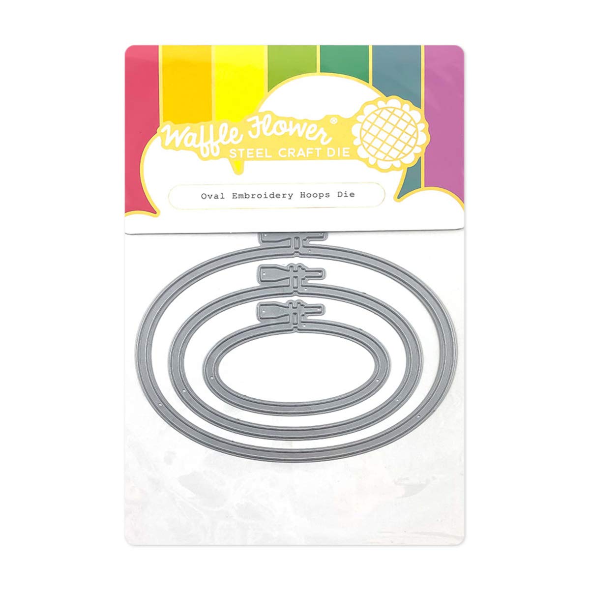 Waffle Flower Oval Embroidery Hoops Die - DIY Scrapbooking, Card Making & Paper Craft Supplies for Home Decor & Gift Projects