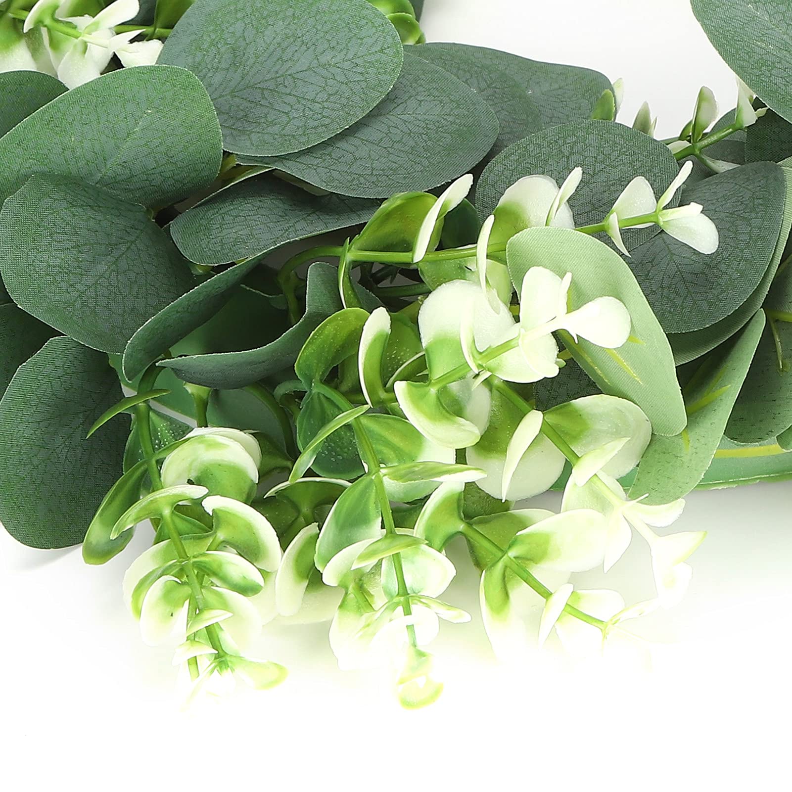 Belupai Artificial Eucalyptus Wreath - 24 Inch Green Leaf Wreath for Spring Summer Decor | Farmhouse, Window, Porch, Patio & Garden Decoration | Perfect Housewarming Gift for Home & Wedding Decor