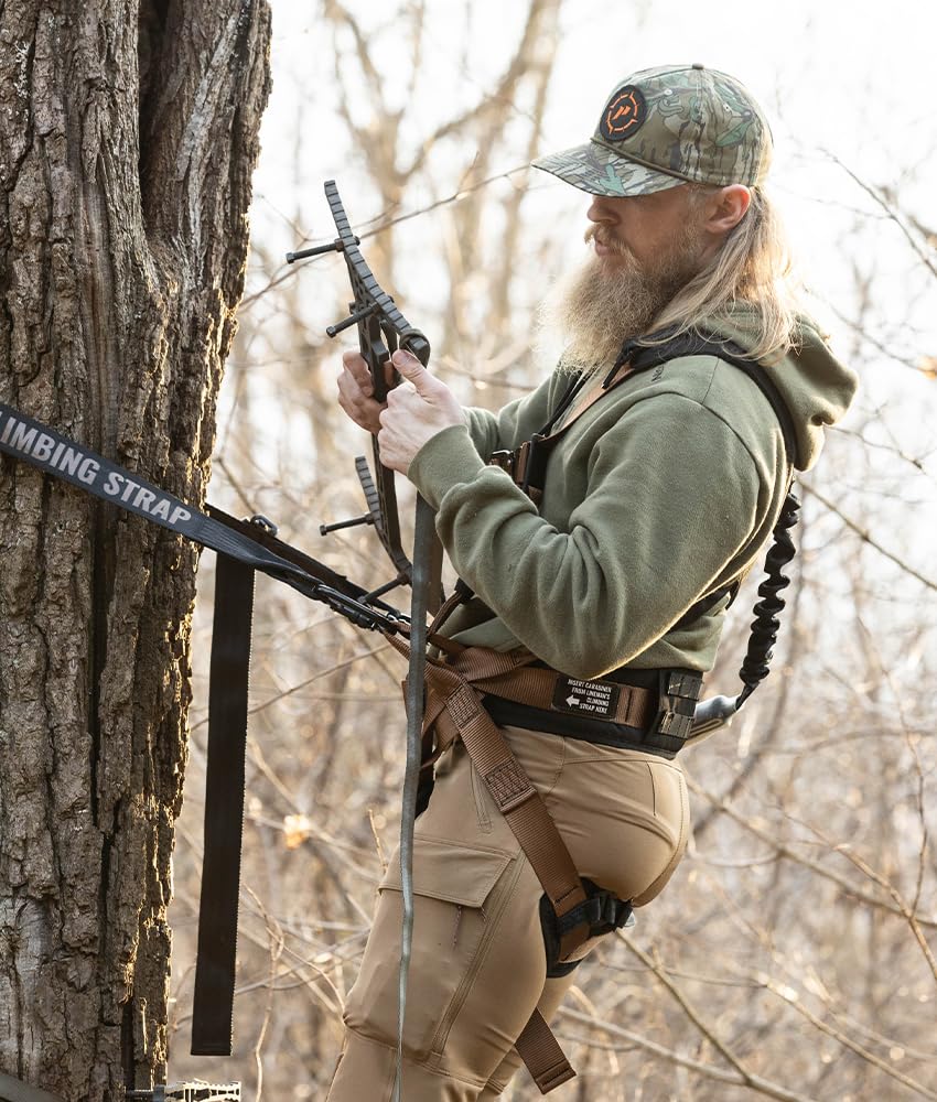 **Malta Hunting Safety Harness Set – Hunter's Elite Full-Body Safety Gear with Climbing Strap, Tree Strap & Deer Drag/Suspension Relief Strap – Ideal for Tree Stand Hunting, Deer Hunting & Outdoor Adventures**