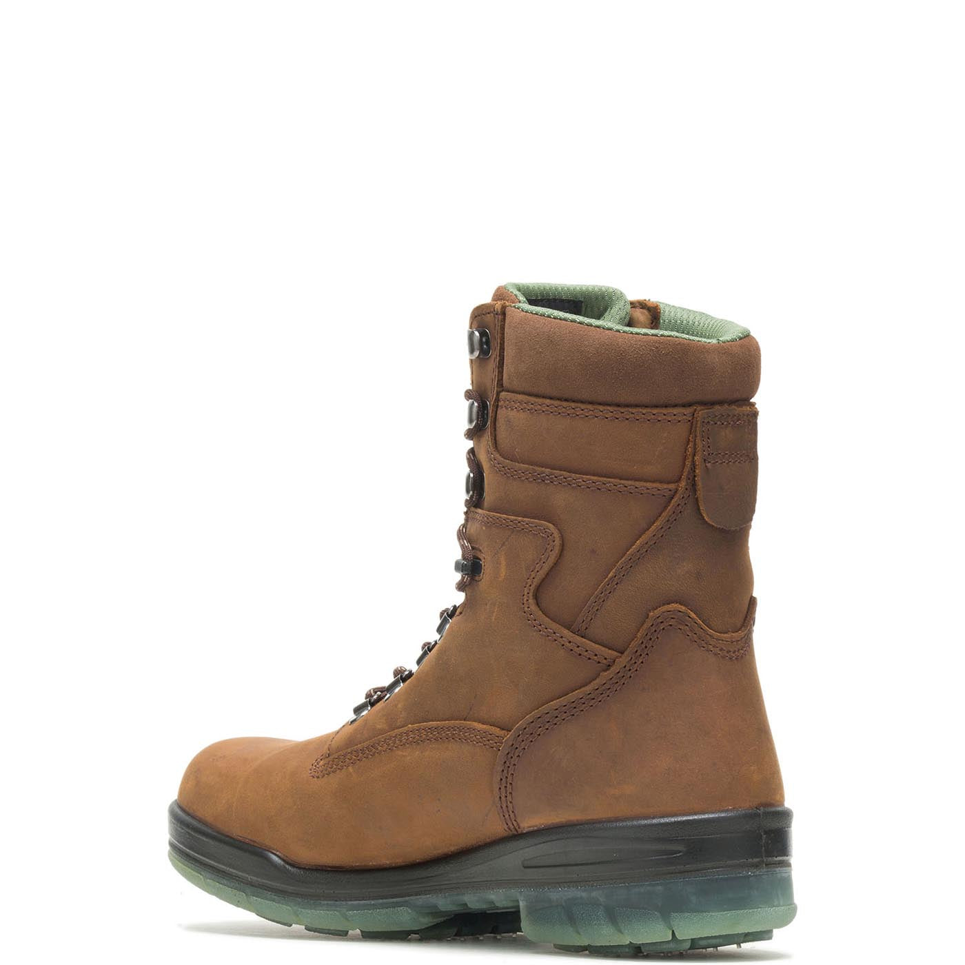 DuraShocks® Waterproof Insulated Soft Toe Work Boots for Men - Brown Leather 8