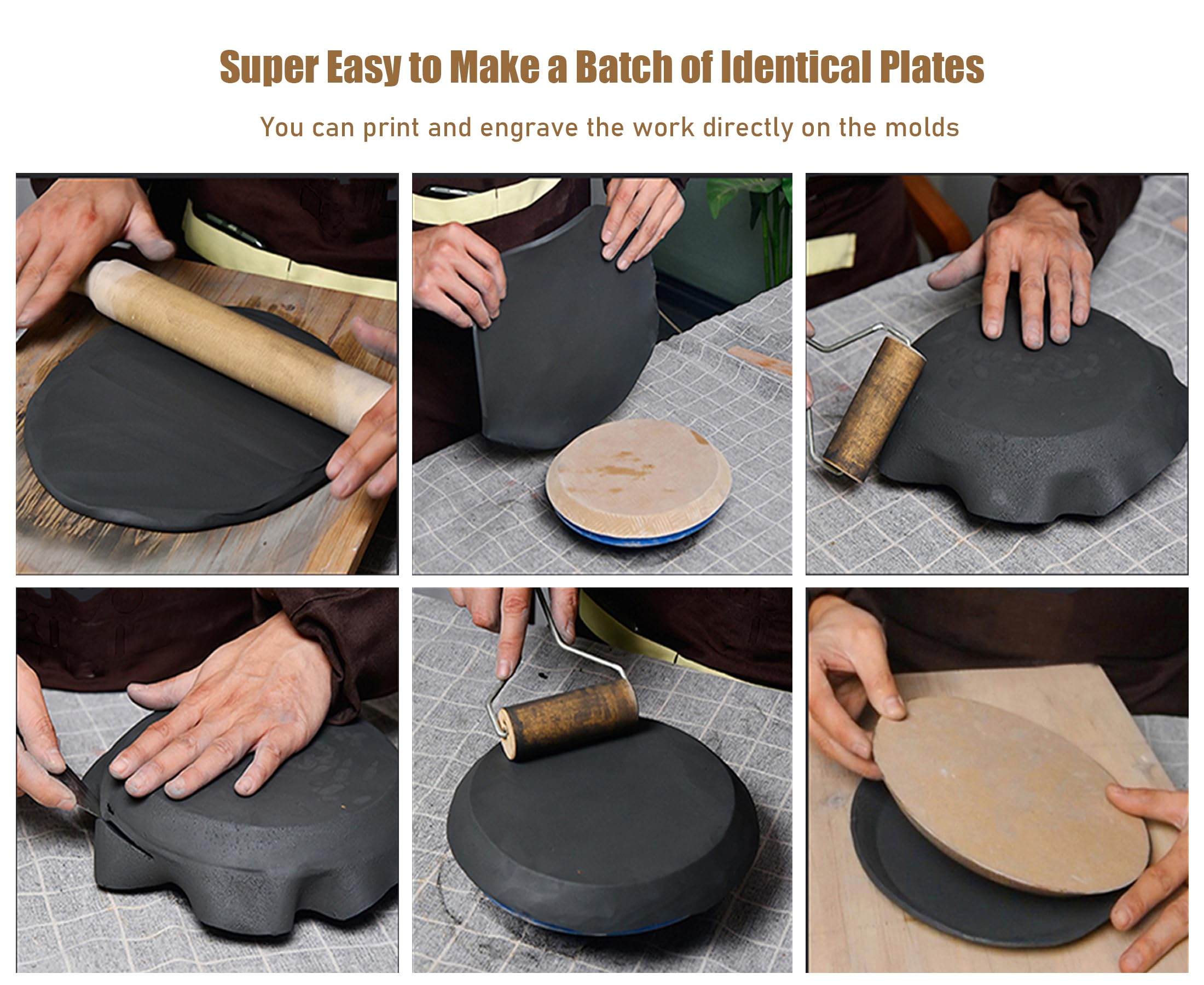 Ceramic Plate Molds for Pottery Making - 18 Pcs Handbuilding Slump Molds in Various Sizes - Perfect for DIY Ceramic Dishes, Plates & Home Decor Projects
