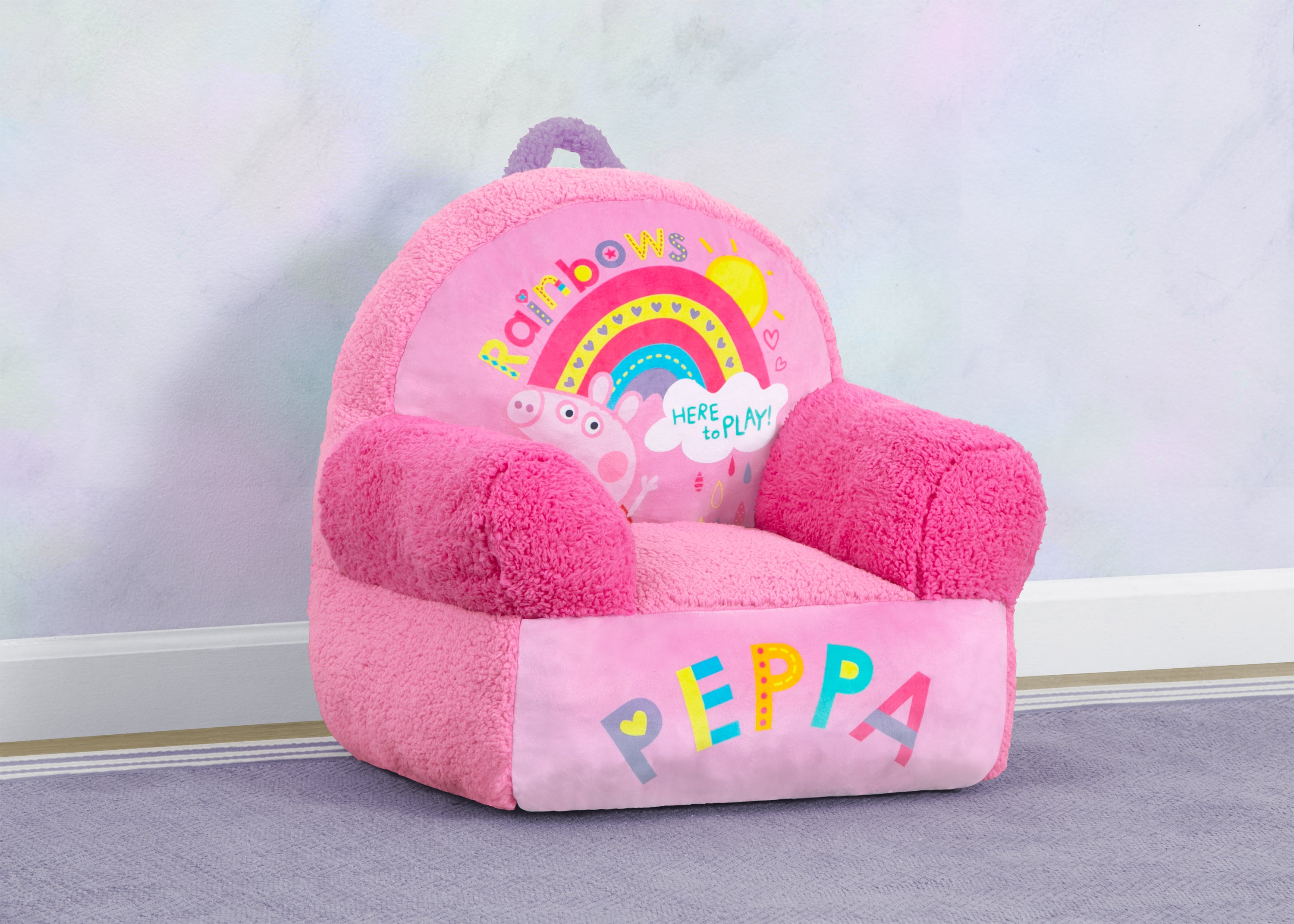 Peppa Pig Cozee Buddy Chair - Soft Plush Kids Armchair with Removable Cover, Perfect for Playrooms, Bedrooms & Reading Nooks | Official Licensed Peppa Pig Merchandise
