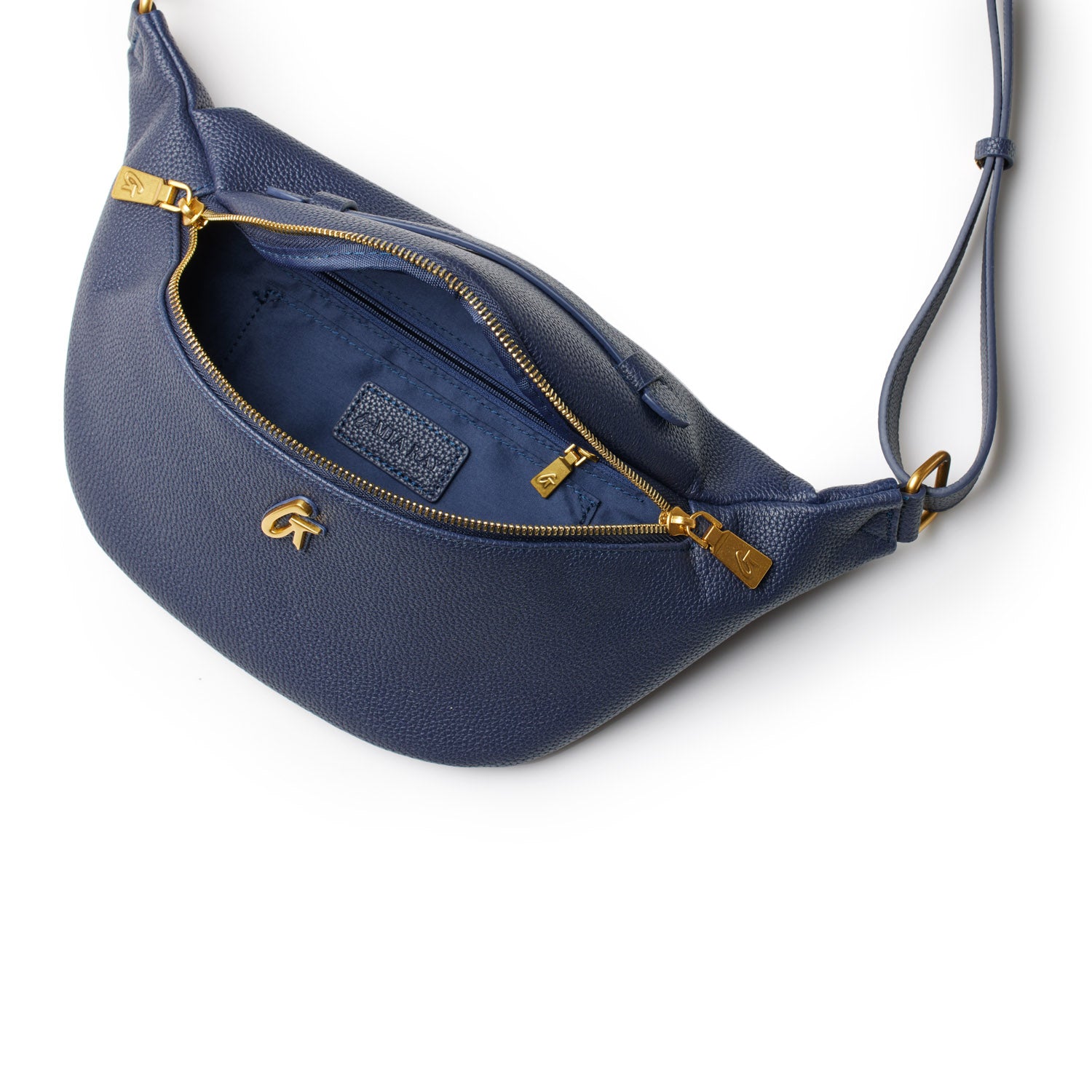Waterproof Pebble Fanny Pack for Women & Men - Lightweight Waist Bag with Adjustable Strap - Perfect for Hiking, Running, Travel & Outdoor Activities (Navy Blue)