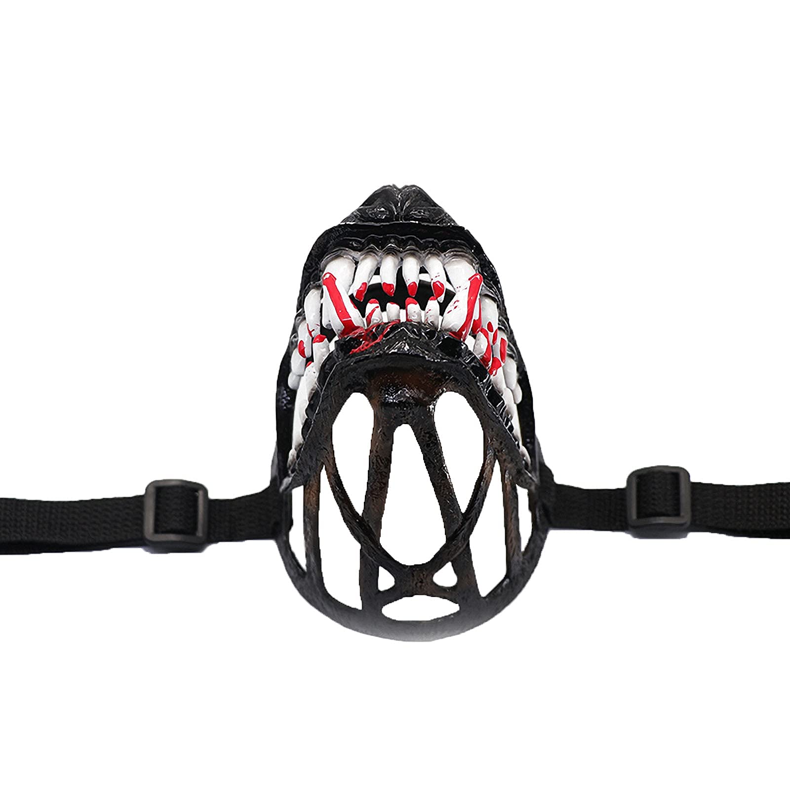 Best Basket Muzzle for Medium & Large Dogs - Breathable Dog Muzzle for Chewing, Biting & Walking Protection - Adjustable Skull Mask Halloween Costume Accessory - Perfect for Training, Walks & Costume Parties