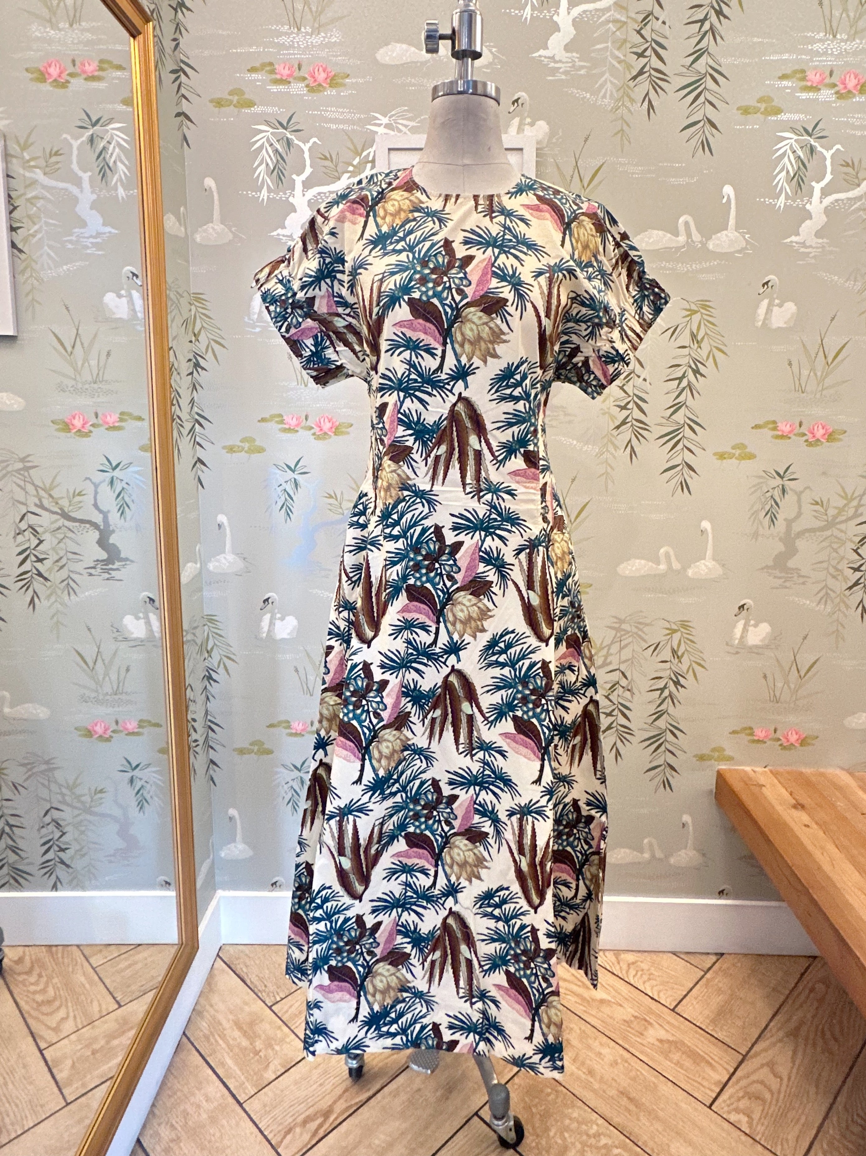 Ulla Johnson Devon Dress - Floral Print Midi Dress for Women | Elegant Summer & Wedding Guest Dress | Perfect for Beach Vacations & Special Occasions