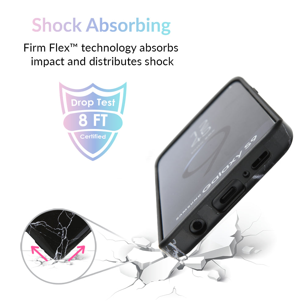 Samsung Galaxy Phone Case - Premium Black Marble Design | Slim Protective Cover for Samsung S21/S20/S10/S9 | Stylish & Durable for Everyday Use