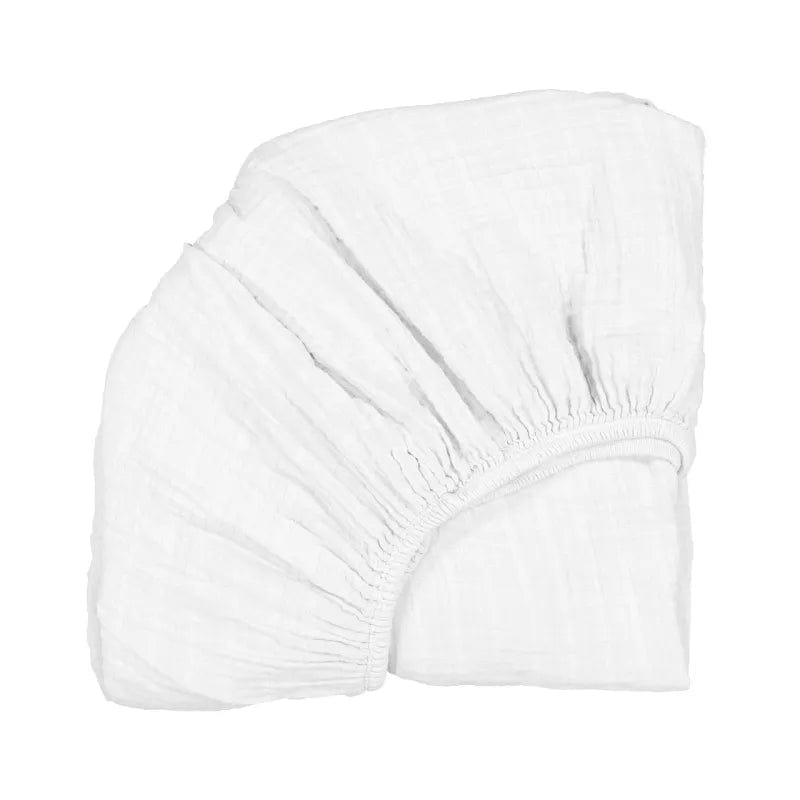 Charlie Crane Fitted Sheet for Kuko Moses Basket & Kumi Crib - Soft Organic Cotton Baby Crib Sheet for Newborn Nursery, Perfect for Daytime Naps and Overnight Sleeping