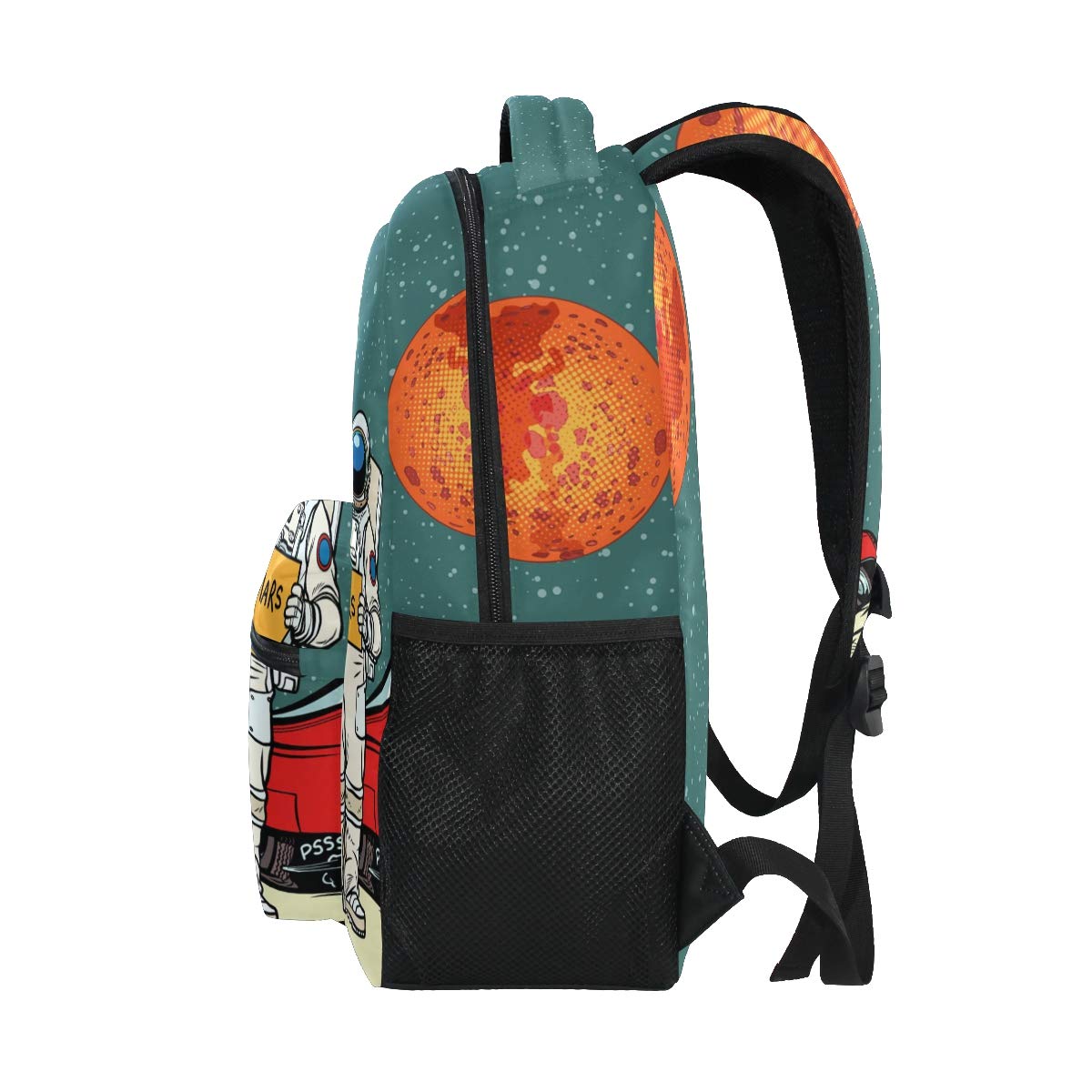 ALAZA Pop Art Retro Astronaut Space Themed Large Backpack - 17 Inch Laptop Bag with Multiple Pockets for School, Travel & Work - Durable Unisex College Backpack for Men & Women - Perfect for Commuting, Campus Life & Business Trips