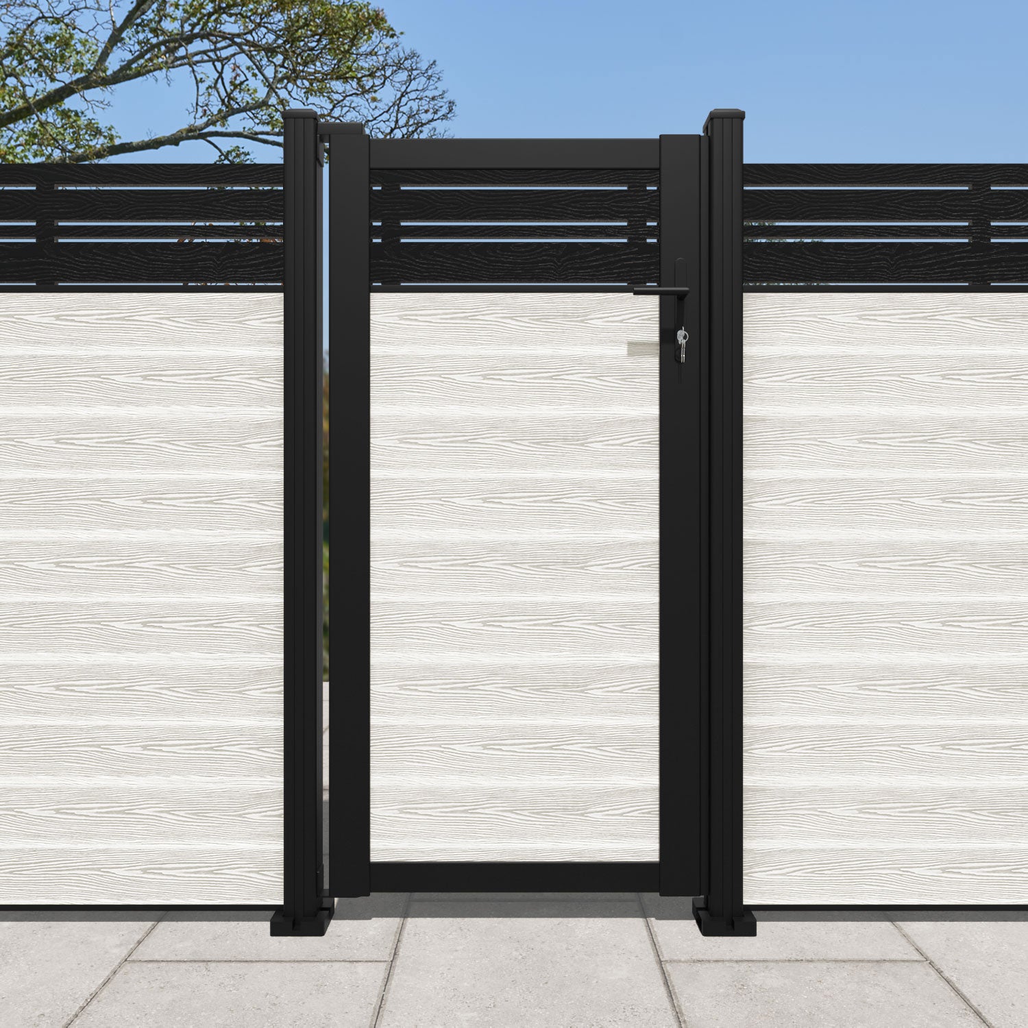Classic Linea Pedestrian Gate - Light Stone Finish | Durable & Stylish Walkway Entry | Perfect for Gardens, Driveways & Residential Fences