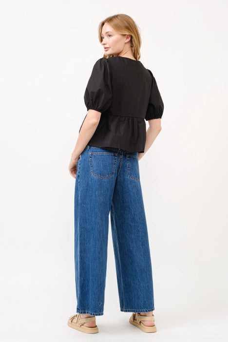 Stylish Bow Tie Peplum Top for Women - Trendy Blouse Sale $25.60 - Perfect for Office Wear, Date Nights & Special Occasions