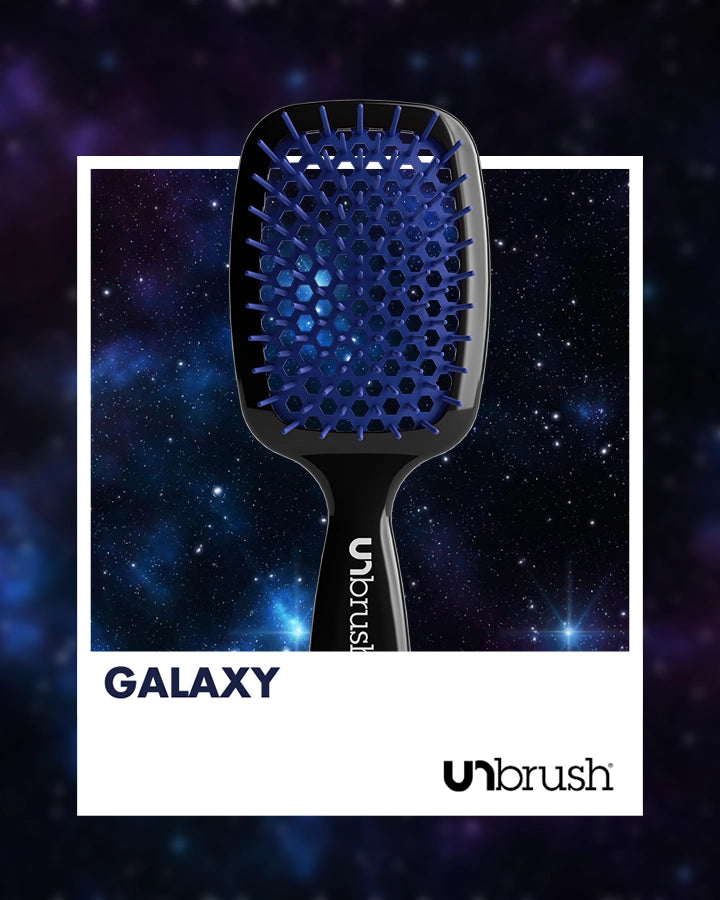 UNbrush Detangling Hair Brush for Wet & Dry Hair - Pain-Free Knot Remover, Galaxy Design - Perfect for Home, Travel & Salon Use