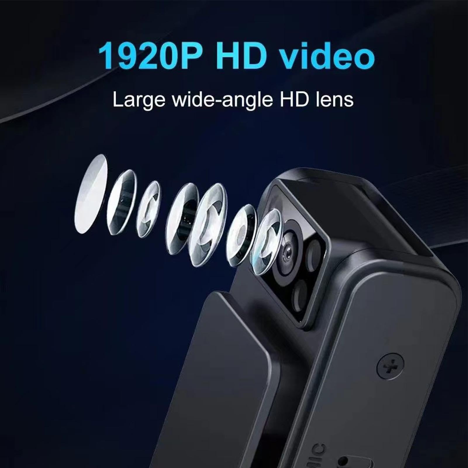 2023 New HD 1080P/4K Noise Reduction Camera with 180° Adjustable Rotatable Lens - Wireless Wearable Video Recorder for Home Security, Vlogging & Outdoor Adventures
