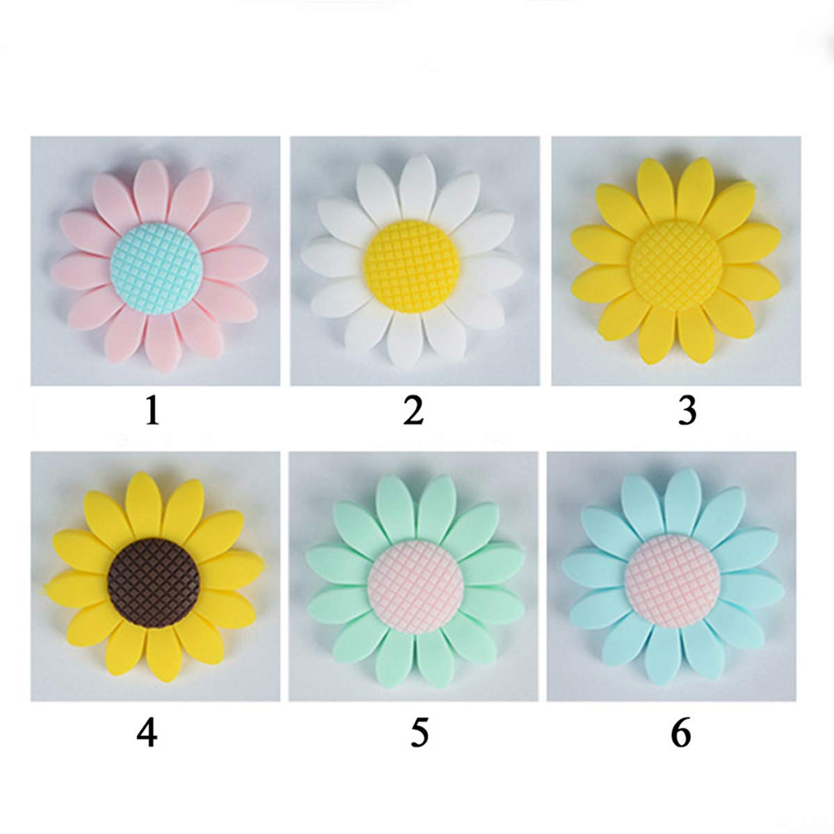 24pcs Silicone Sunflower Beads for Keychain Making, DIY Bracelet & Jewelry Crafting - Cute Animal Flower Beads for Necklaces, Keyrings & Mom Gifts (Perfect for DIY Projects, Party Favors & Handmade Accessories)