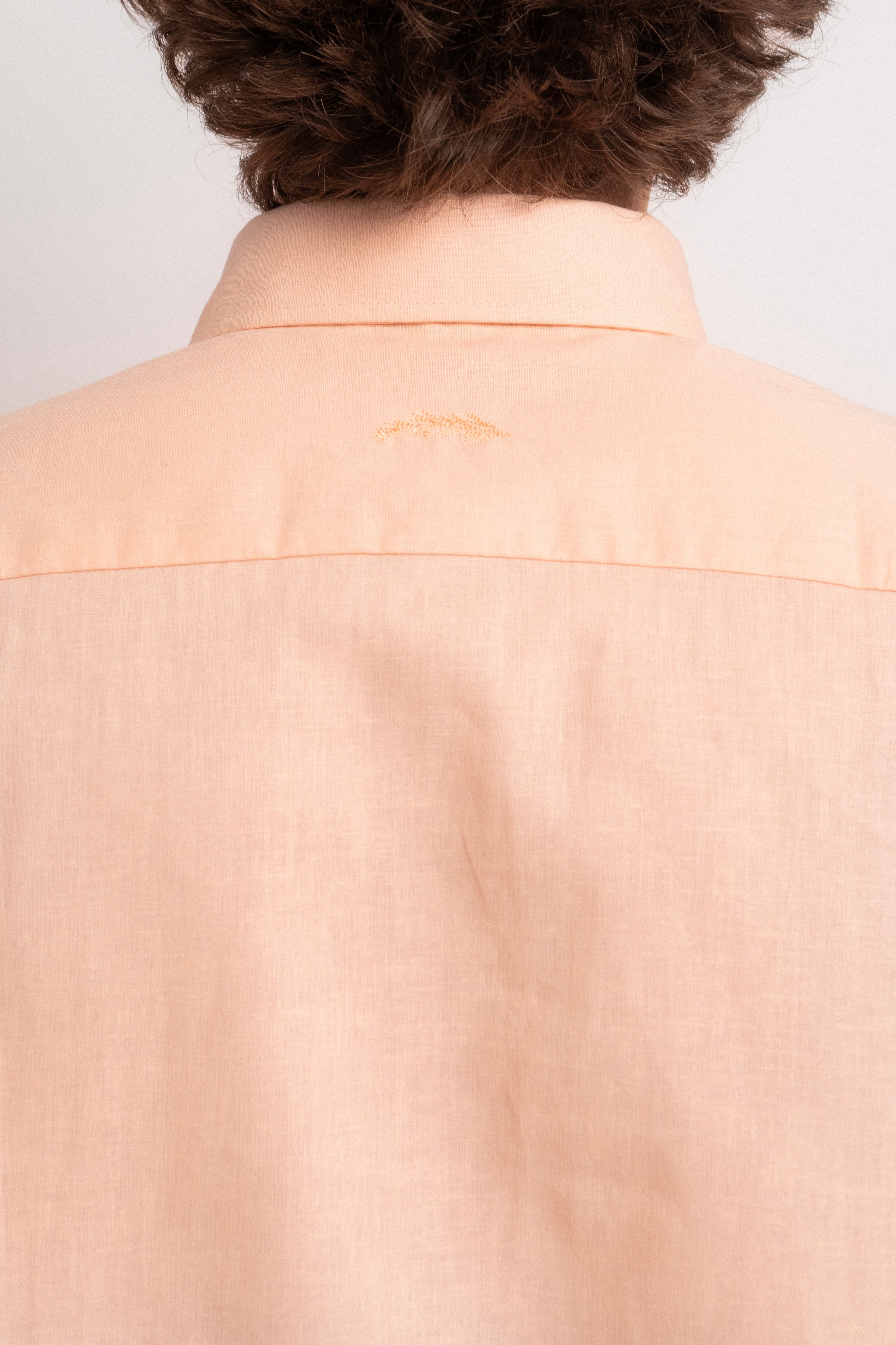 Cannes Melon Linen Shirt for Men - Breathable Summer Casual Button Down Shirt | Lightweight & Comfortable Linen Blend | Perfect for Beach Vacation, Outdoor Activities & Business Casual Wear