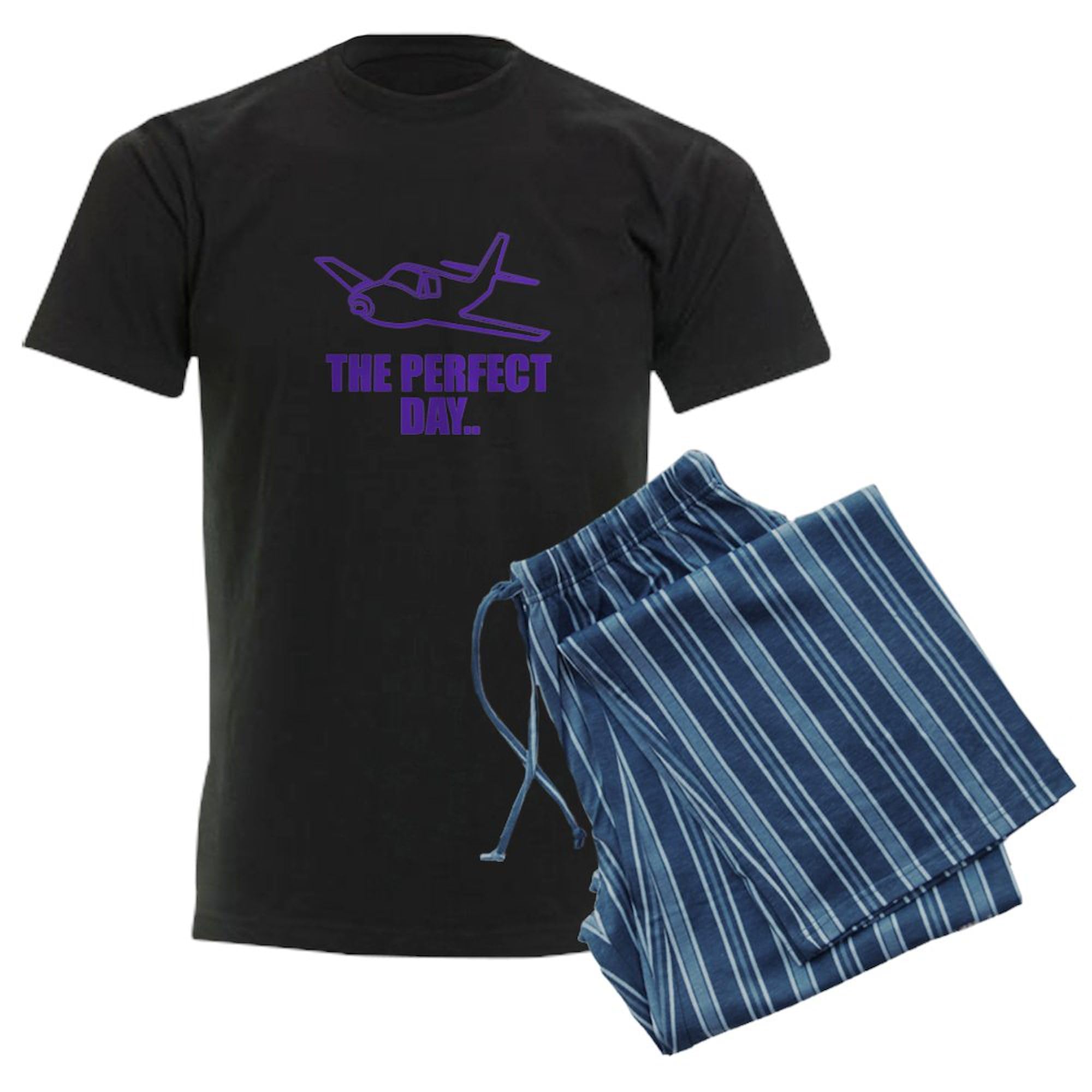 Purple Airplane Pajama Set for Men - Soft & Comfortable Sleepwear PJs - Perfect for Lounging, Travel & Gift Giving