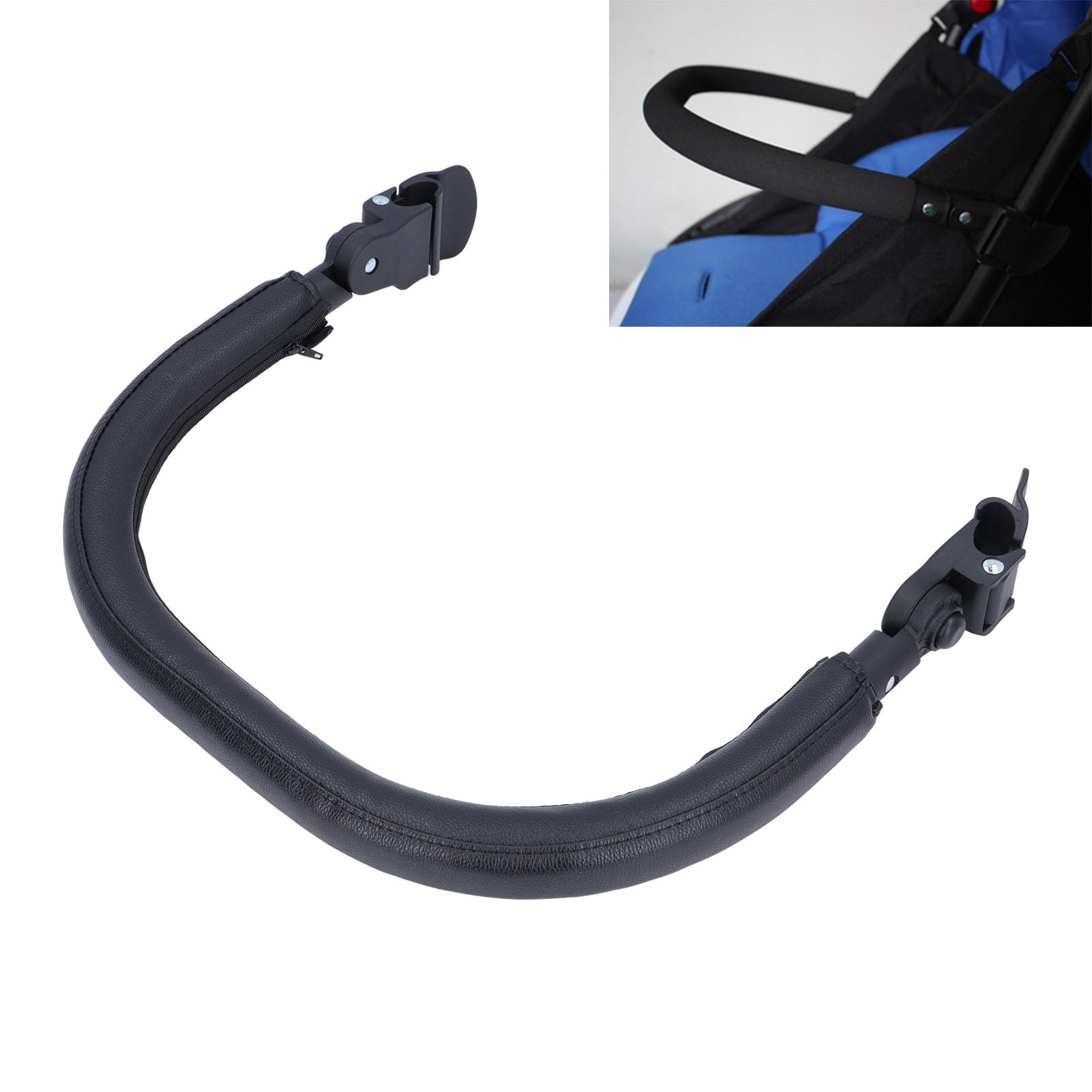 Baby Stroller Bumper Bar - Adjustable Stroller Armrest & Handle Extension Accessory for Safe Daily Travel | Quick Installation | Perfect for Shopping, Walks & Outdoor Adventures