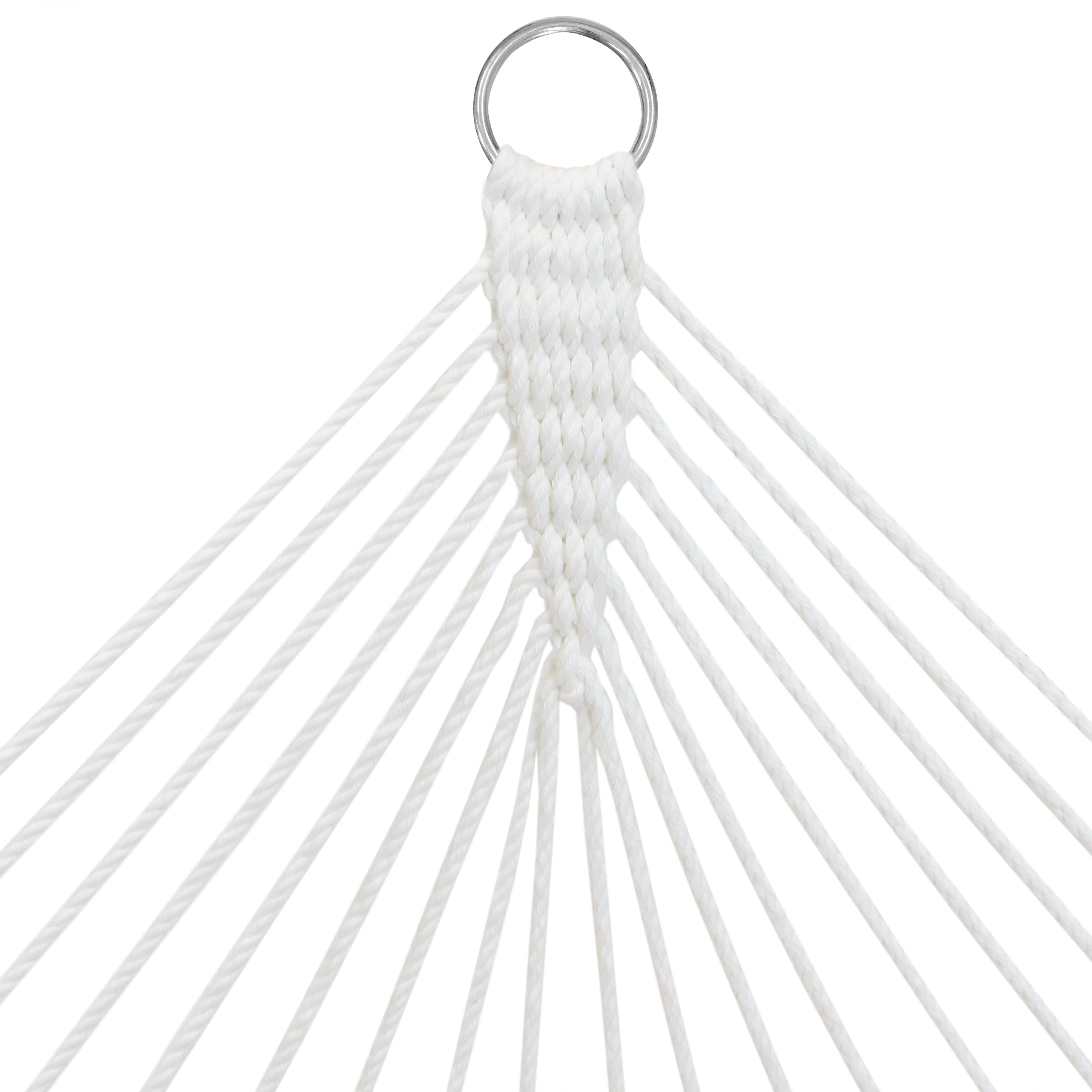Sunnydaze 2-Person Fabric Spreader Bar Hammock with Pillow - Outdoor Relaxation for Backyard, Patio & Camping