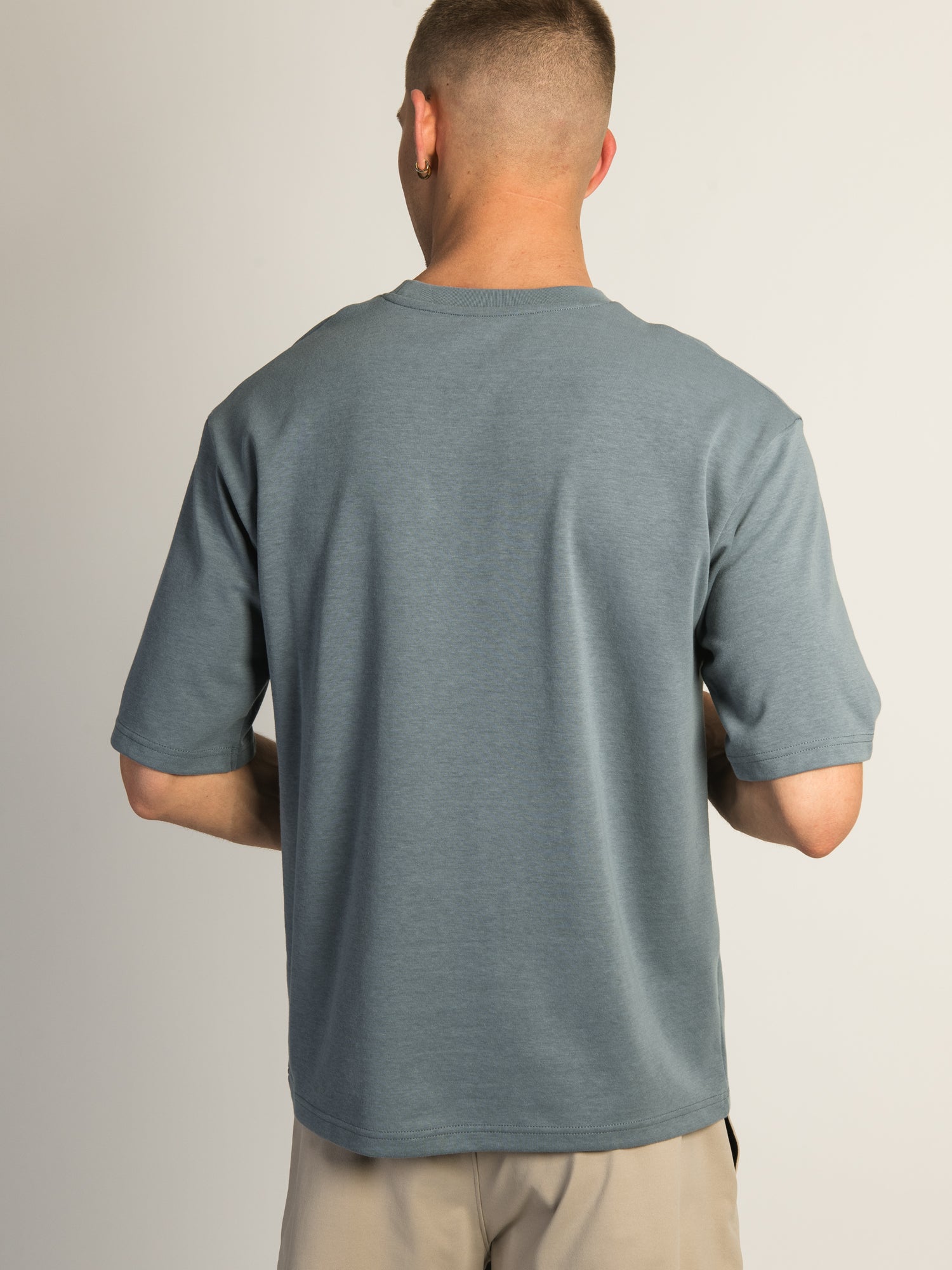 BOXY FIT T-Shirt for Women - Soft Cotton Relaxed Fit Tee - Steel Grey - Casual Everyday Wear & Layering
