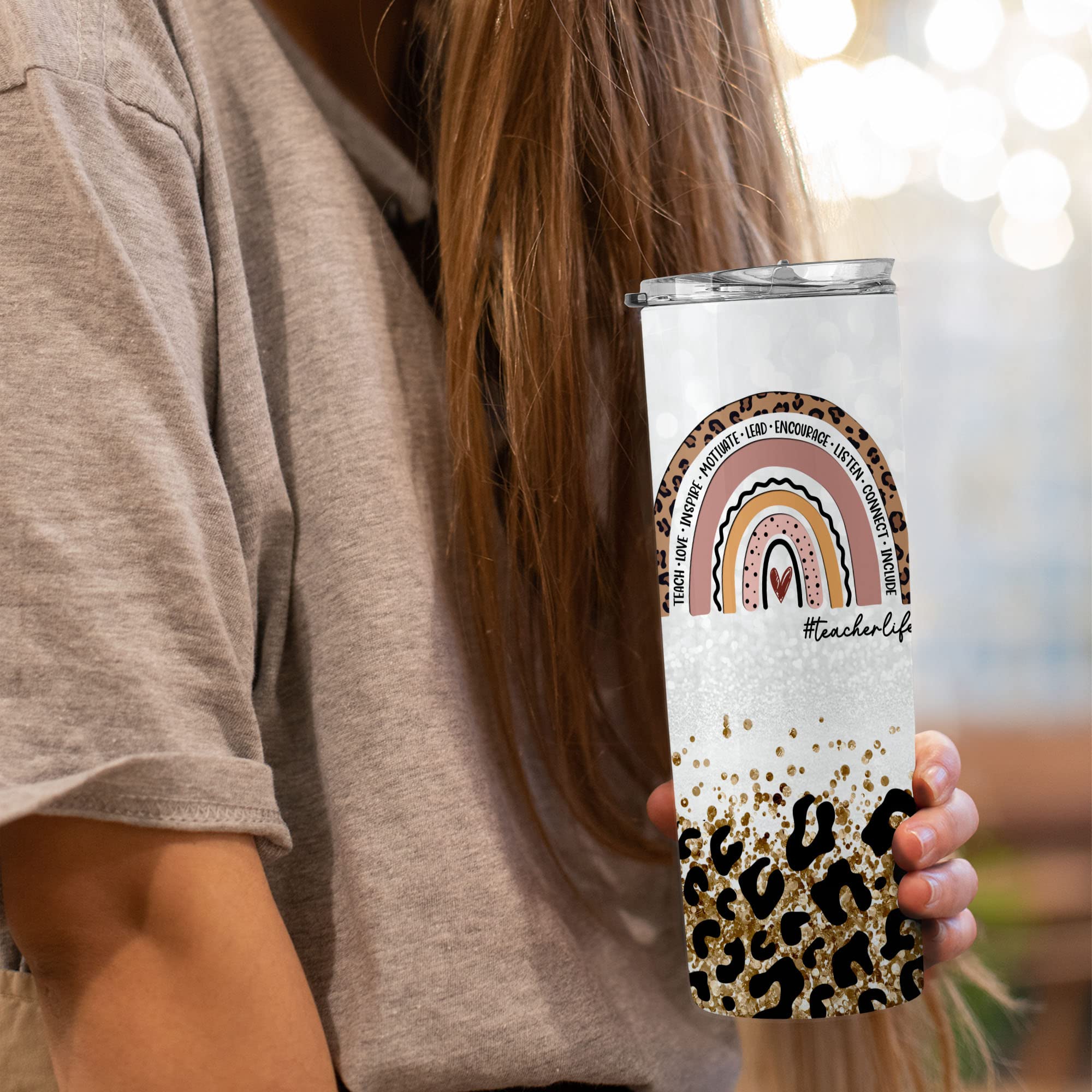 Teacher Gifts for Women - 20oz Stainless Steel Tumbler for Birthday, School & Retirement - Perfect for Daycare & Preschool Teachers