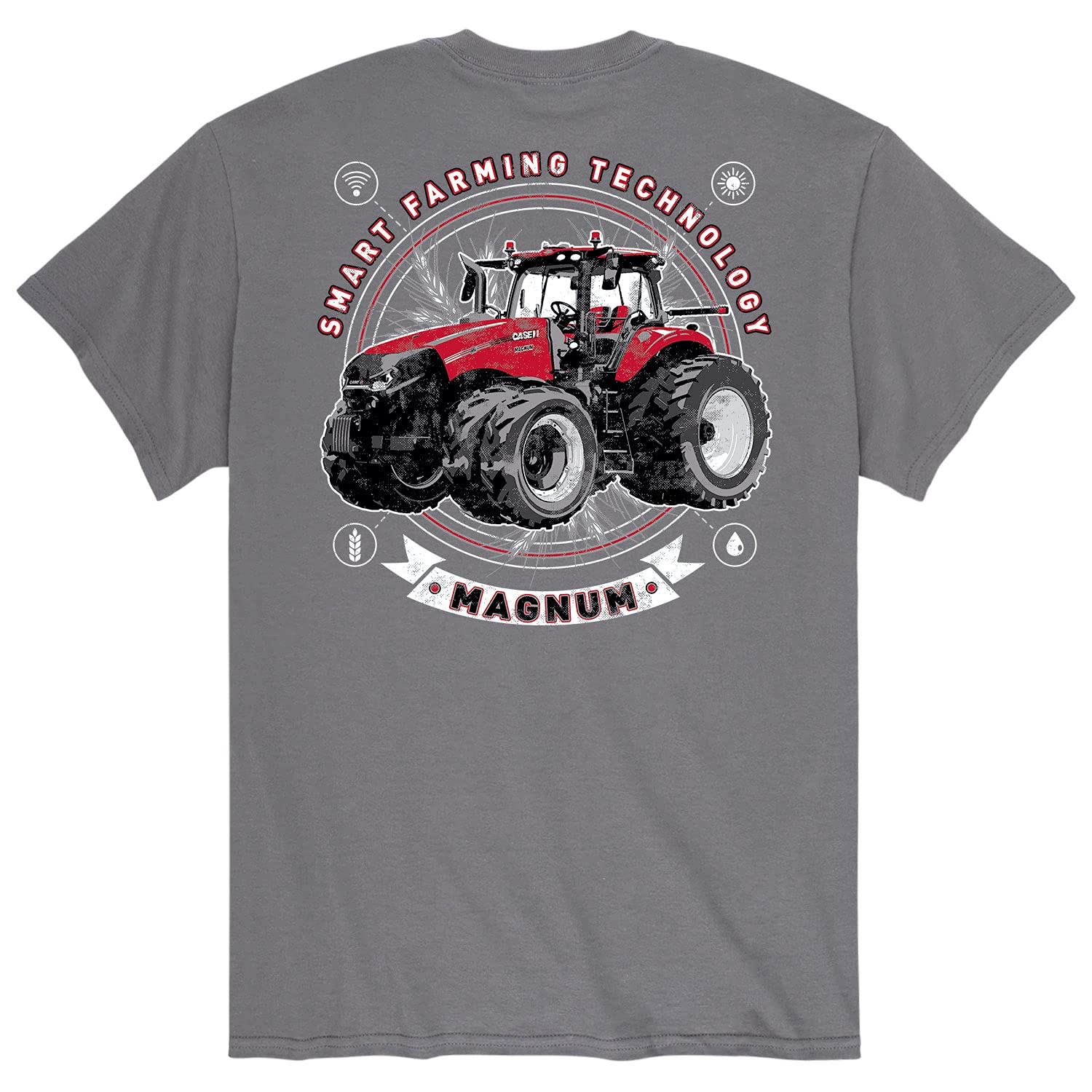 CASE IH Smart Farming Tech Magnum Men's Short Sleeve Graphic T-Shirt - Comfortable Cotton Tee for Farmers & Agriculture Enthusiasts - Perfect for Farm Work, Outdoor Activities & Casual Wear
