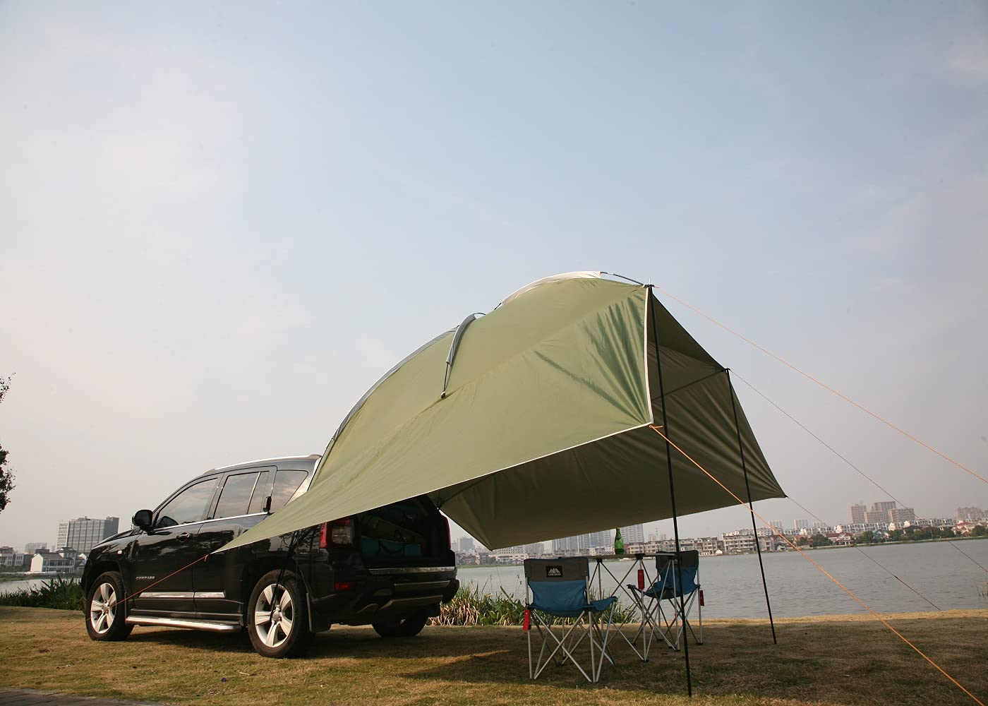 10.5'x7.5'x7.2' Waterproof SUV Car Tent - Outdoor Camping Awning & Sun Shelter Canopy for Car Trunk | Perfect for Family Camping, Road Trips & Beach Outings