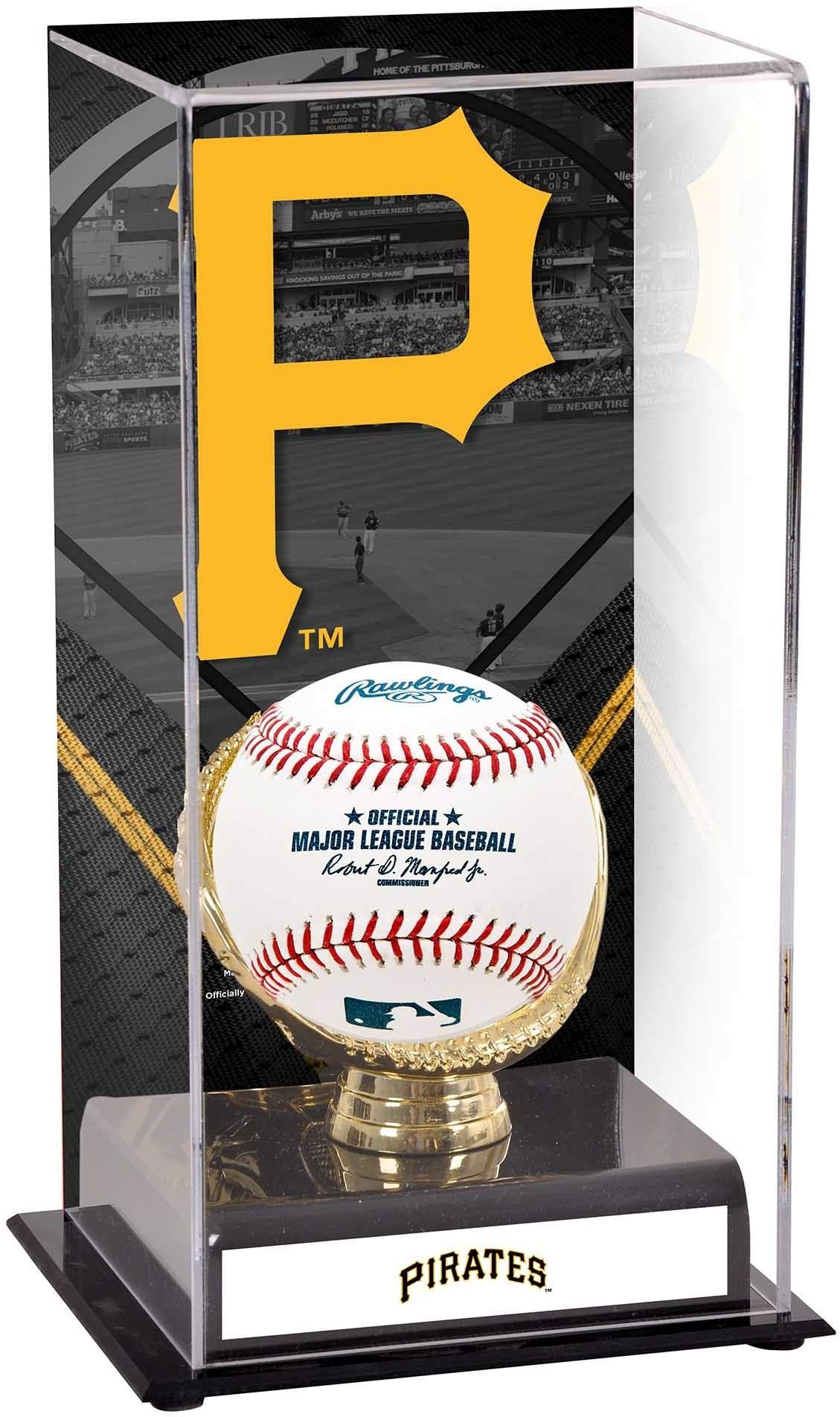 Pittsburgh Pirates Sublimated Baseball Logo Display Case - Premium Acrylic Collectible Showcase for Memorabilia (Case Only) - Perfect for Home, Office, or Sports Fan Cave Decor