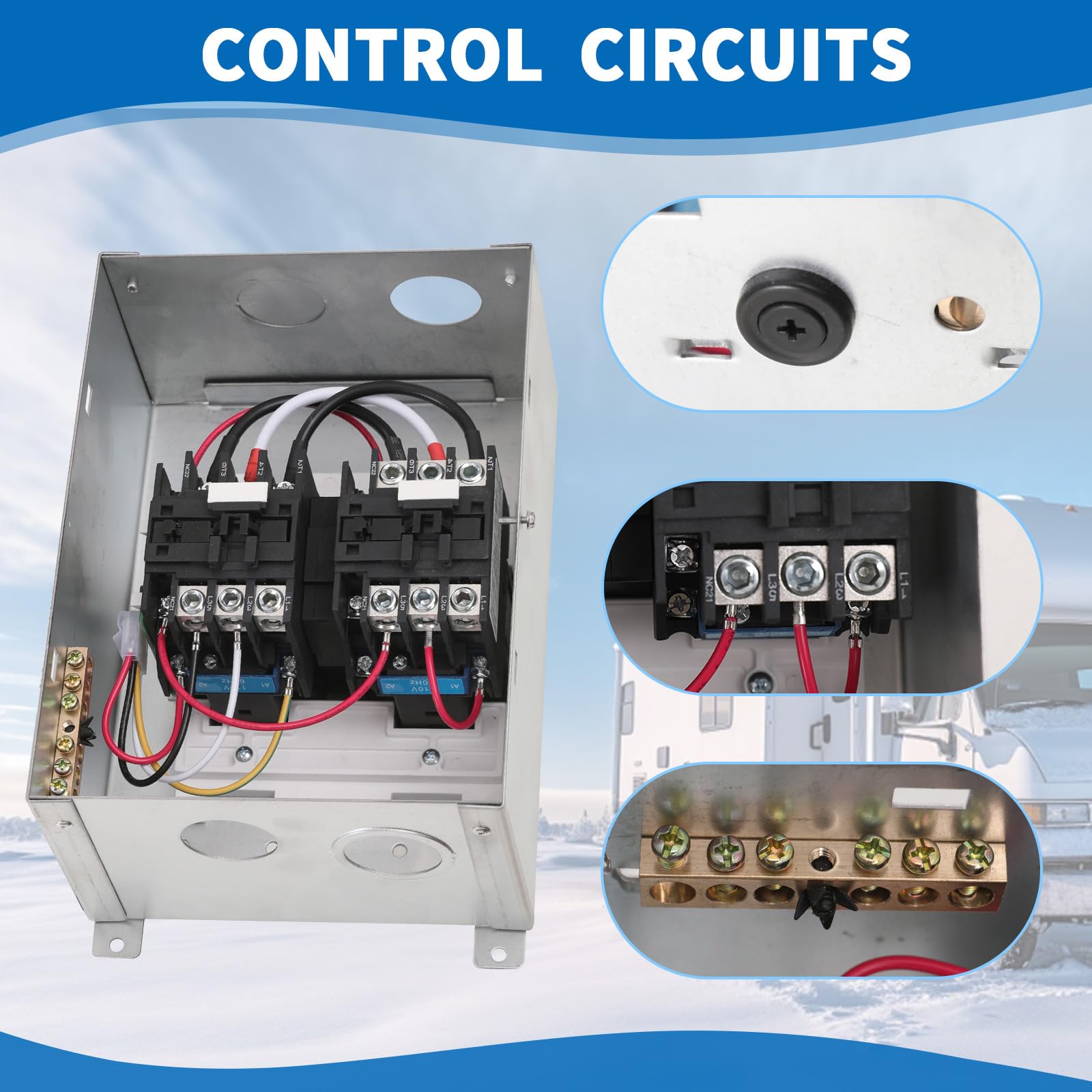 Aibule 50 AMP RV Automatic Transfer Switch - 120/240V AC, 50 Amp Auto Transfer Relay for RVs, Speedboats & Outdoor Power - Replacement for PD52 - Perfect for Camping, Boating & Off-Grid Power Solutions