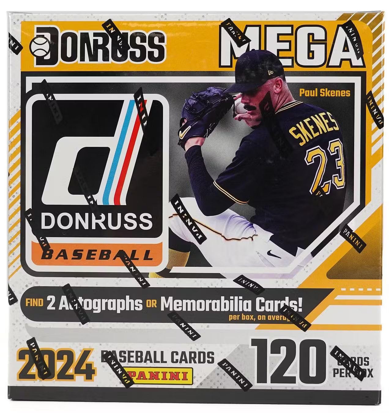 2024 Panini Donruss Baseball MEGA Box (6 Packs/Box) - Collectible Trading Cards for Sports Fans & Gift for Baseball Enthusiasts - Perfect for Game Day, Trading, and Display Collections