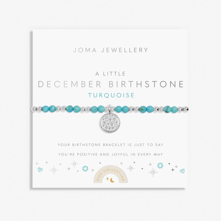 Joma Jewellery December Birthstone Bracelet for Kids - Perfect Birthday Gift & Christmas Present for Girls