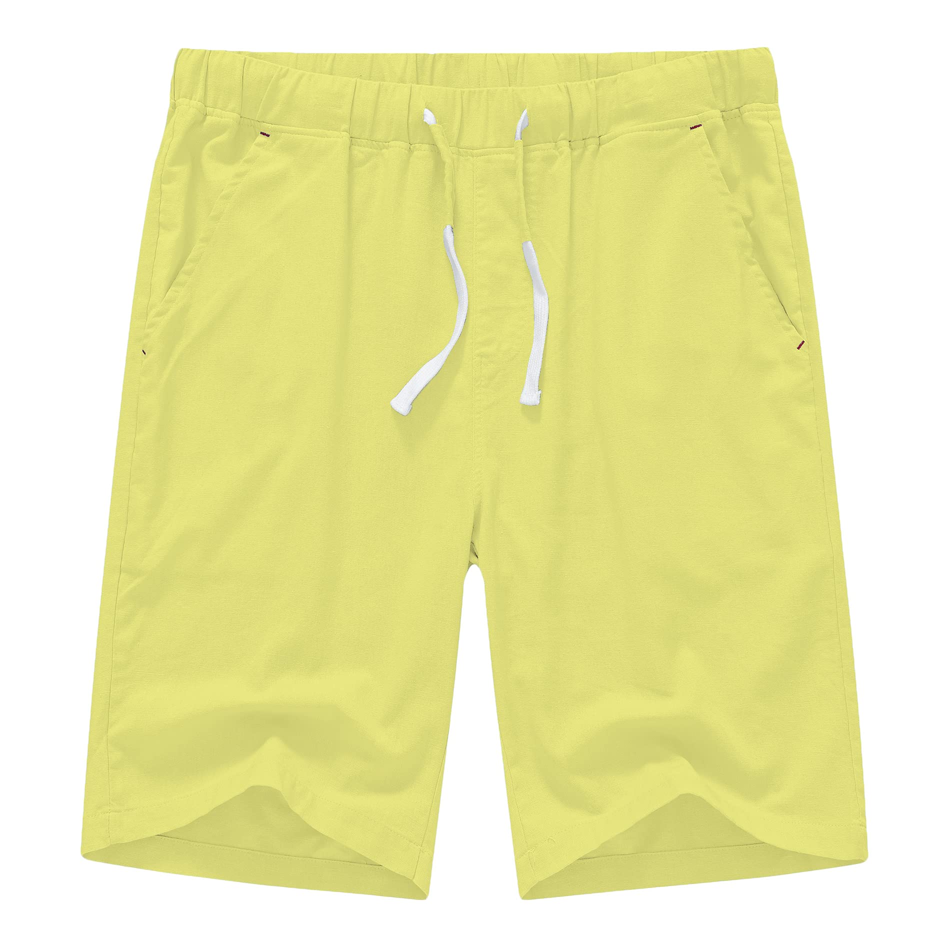 YuKaiChen Men's Casual Cotton Shorts with Drawstring - Lightweight Summer Beach Shorts for Jogging, Gym & Travel - Breathable Quick-Dry Athletic Shorts with Pockets | Perfect for Outdoor Activities, Sports & Lounge Wear