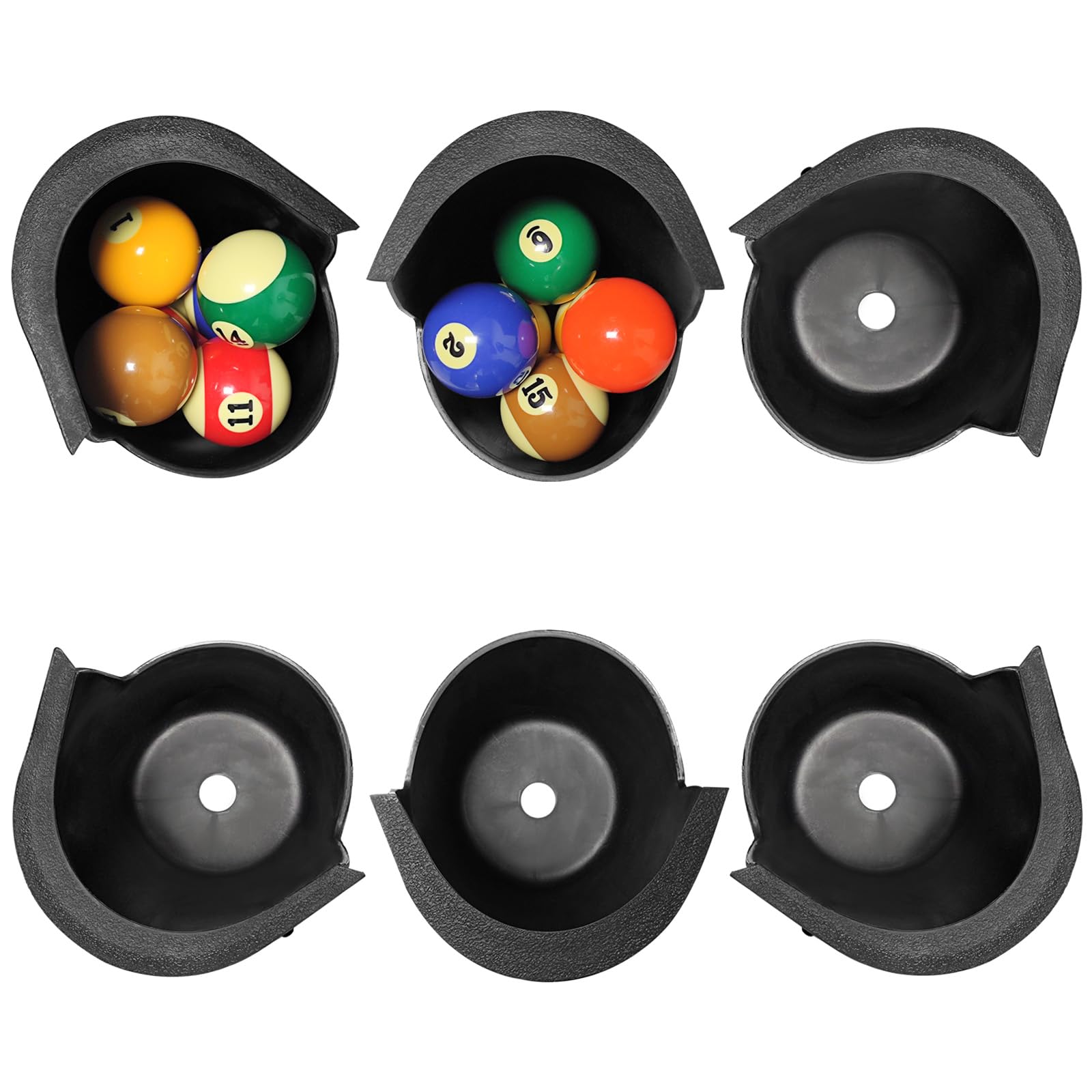 Premium Pool Table Pockets Replacement Set of 6 - Durable Billiard Table Accessories for Home Game Rooms & Bars