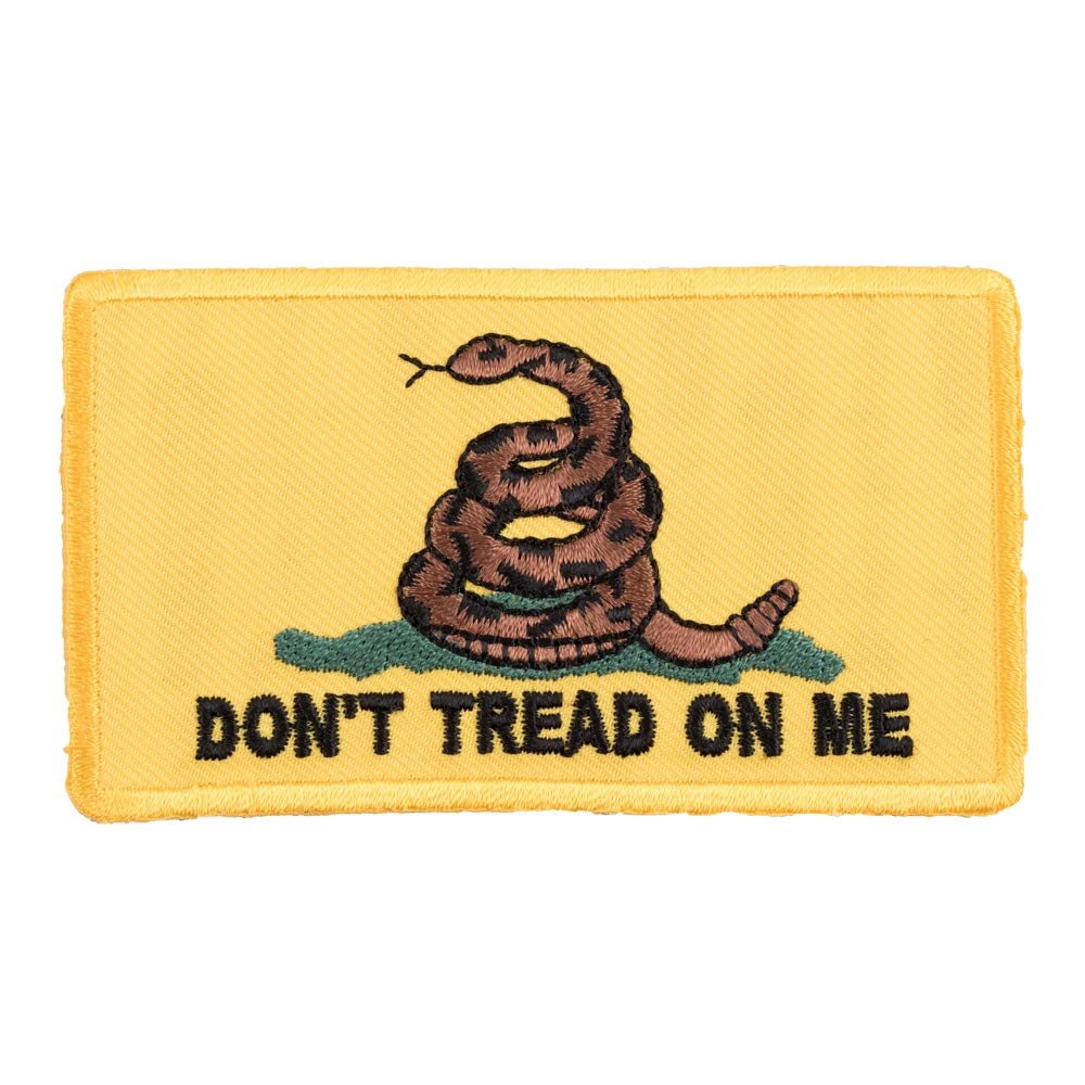 Gadsden Flag Yellow Patch - Don't Tread On Me Iron On/Sew On Embroidered Patch for Jackets, Hats & Bags | American Revolutionary War Style Military Accessory
