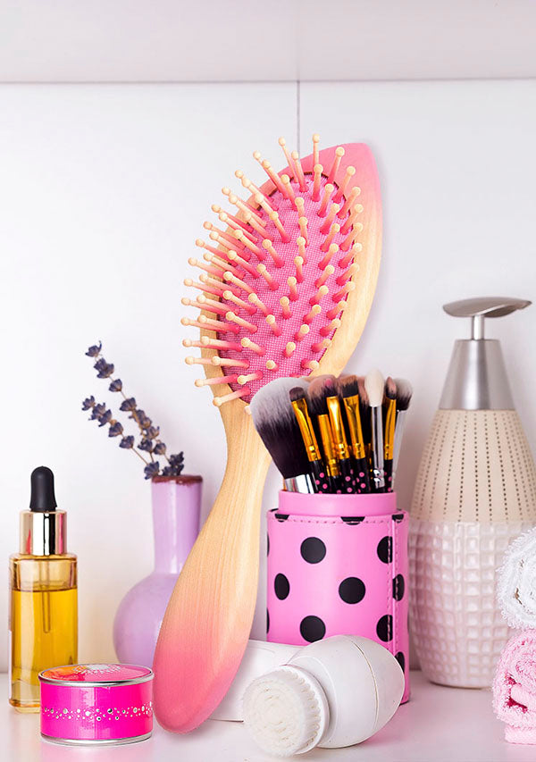 Petal Pink Hair Brush for Women - Detangling & Styling Hair Brush for Smooth, Shiny Hair - Perfect for Daily Use, Travel & Salon Styling