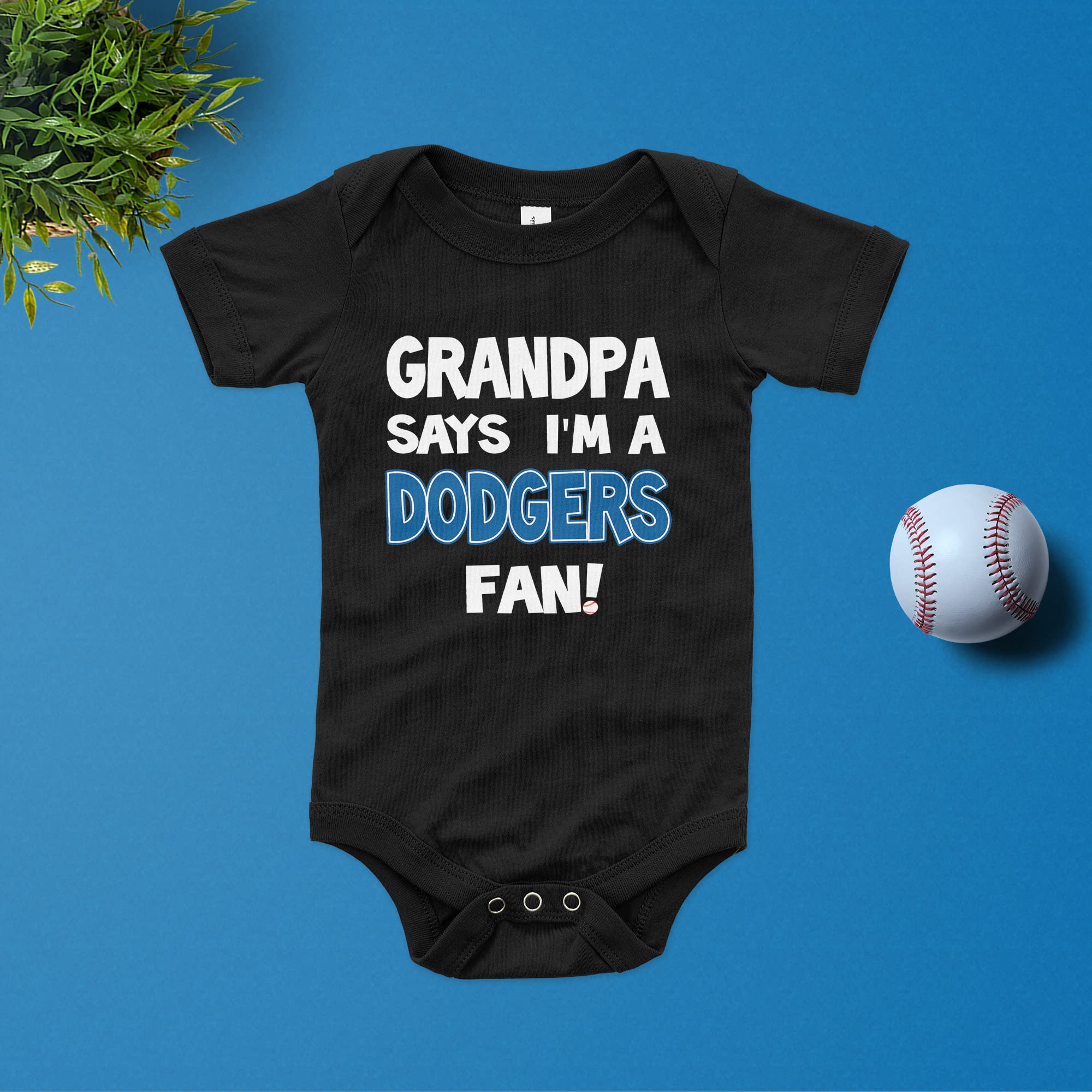 NanyCrafts Dodgers Fan Baby Bodysuit - Cute Baseball Onesie for Boys & Girls - Perfect for Game Day, Family Photos & Dodgers Fan Gifts
