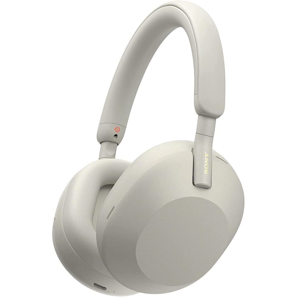 Sony WH-1000XM5 Wireless Noise Cancelling Headphones - Silver (Renewed) with 2-Year CPS Protection | Premium Over-Ear Bluetooth Headset for Travel, Work & Music Lovers