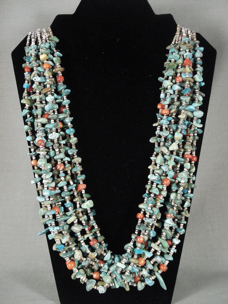 Natural Green Turquoise Coral Necklace - 310 Grams Handmade Beaded Jewelry for Women, Boho Chic Accessory for Parties, Weddings & Everyday Wear