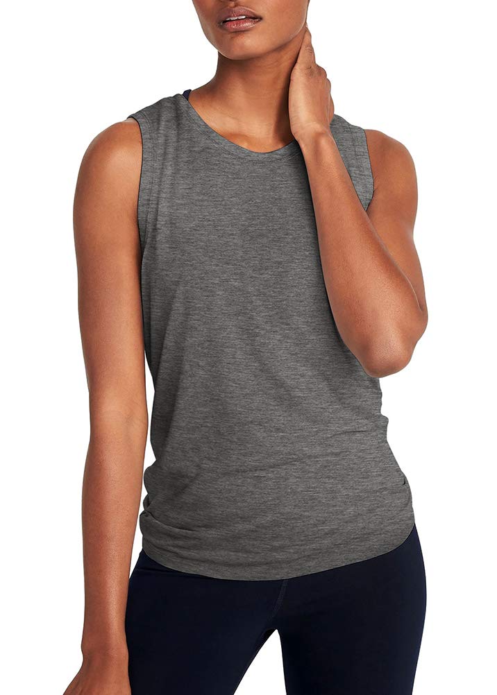 Women's Open Back Workout Tops - Mippo Yoga & Running Athletic Muscle Tank Shirts | Breathable Gym Wear for Yoga, Pilates & Cardio Training