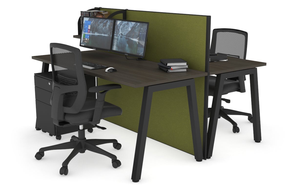 Horizon Quadro 2-Person Office Workstation Bench with A-Legs - 1400mm x 700mm (55