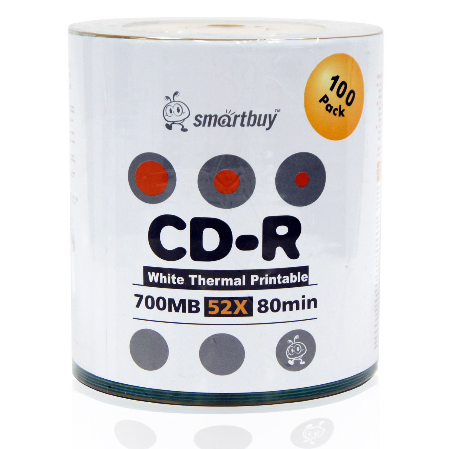 Smart Buy 1000-Pack CD-R Blank Discs - 700MB 52x Recordable, Thermal Printable White CDs - Bulk Storage for Music, Data Backup, Archiving (1000 Discs)