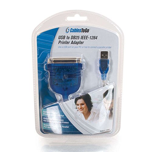 C2G 16899 USB to DB25 Parallel Printer Adapter Cable - 6 Feet (1.82m) Beige | Connect Legacy Printers to Modern Computers | Perfect for Office, Home & Industrial Printing Needs
