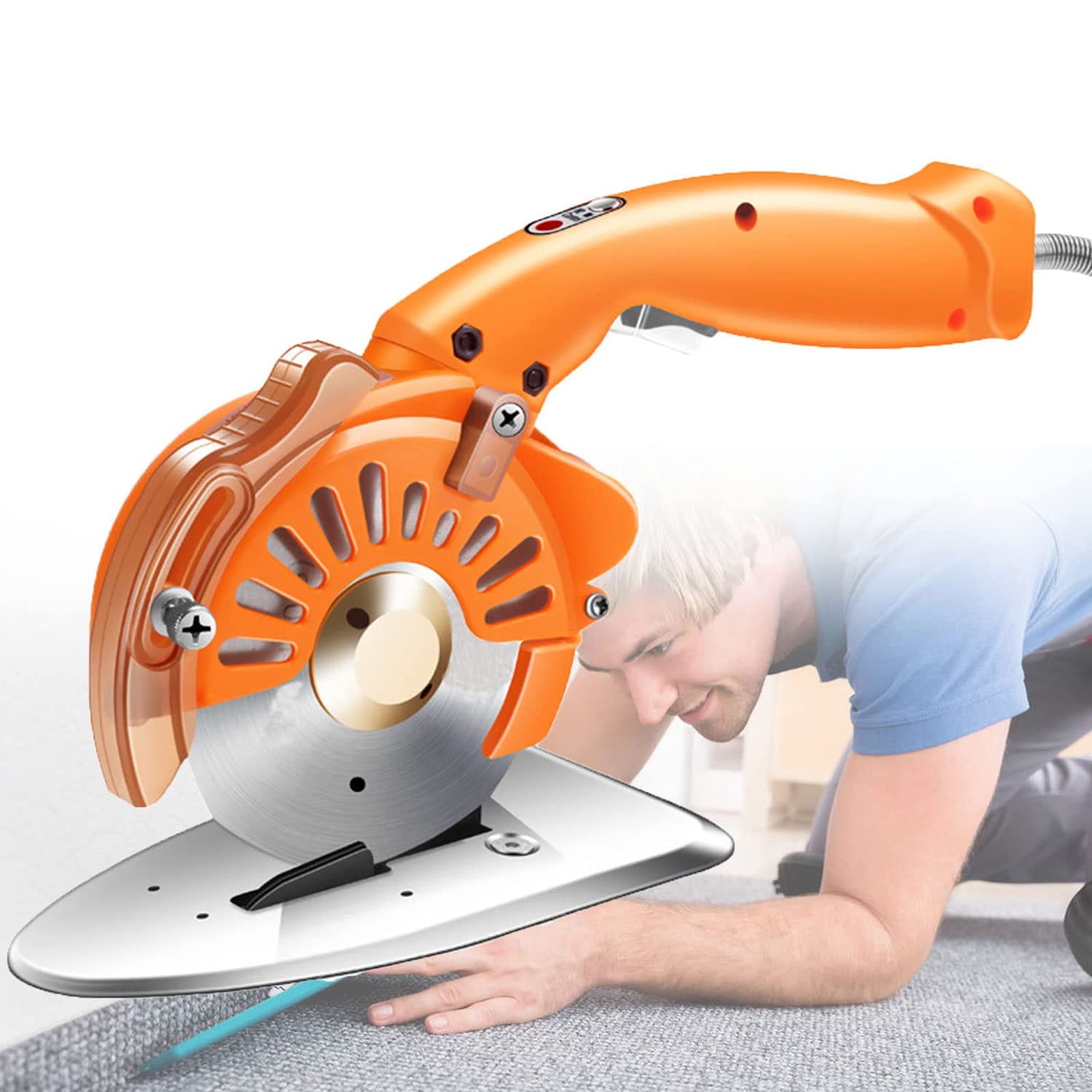 300W Electric Fabric Cutter, Handheld Power Scissors with 40mm Max Cutting Thickness & 1200 RPM Blade Speed, Auto-Sharpening - Perfect for Quilting, Sewing, and DIY Craft Projects