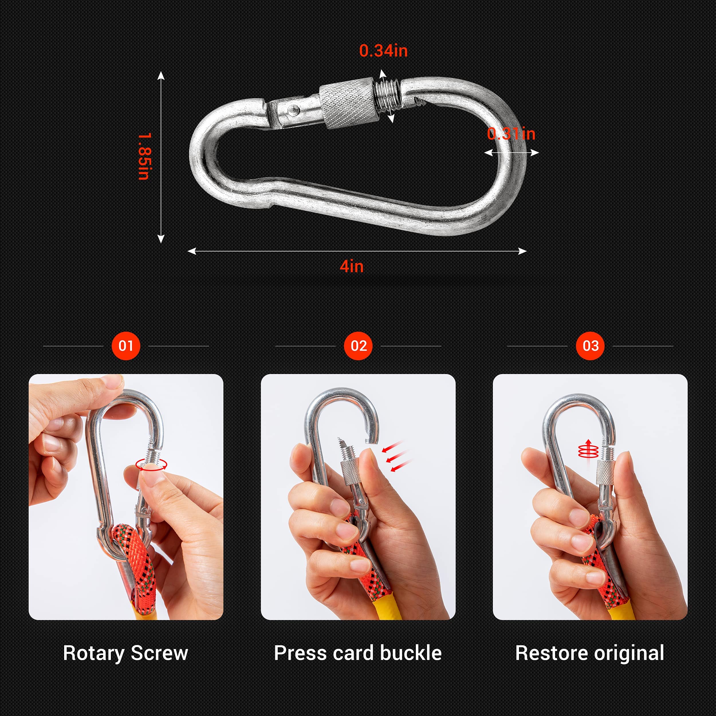 Premium Static Climbing Rope 10mm - Rescue, Construction & Rock Climbing Rope (32ft/64ft/96ft/160ft/230ft/500ft/985ft/1000ft) with Carry Bag - Heavy Duty Safety Rope for Outdoor Adventures, Emergency Rescue & Work Sites (Orange, 300M/985FT)