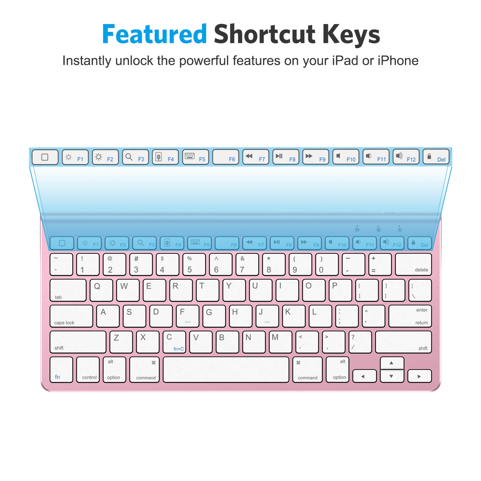 OMOTON Ultra-Slim Bluetooth Keyboard with Sliding Stand - Compatible with iPad 9th/8th Gen 10.2