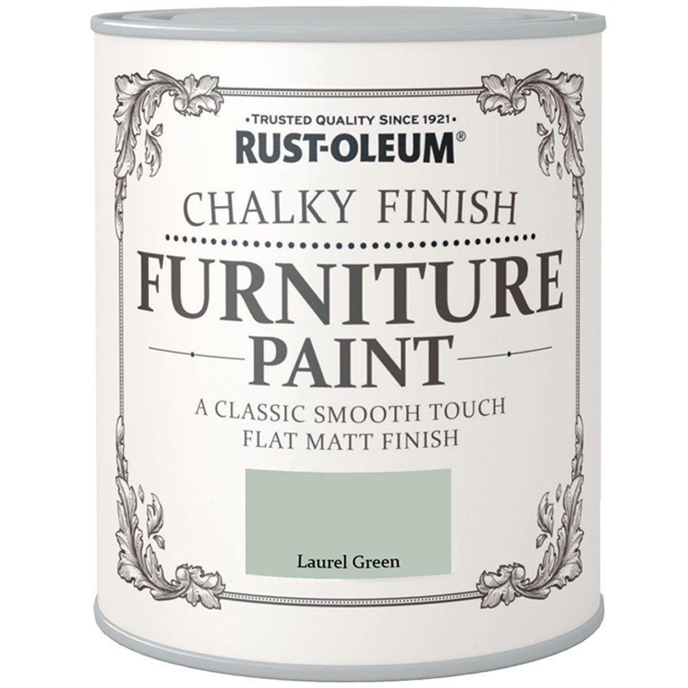 Rust-Oleum Chalky Furniture Paint - Laurel Green (750ML) | Premium Matte Finish for DIY Furniture, Cabinets & Home Decor | Easy-to-Use Chalk Paint for Upcycling Projects